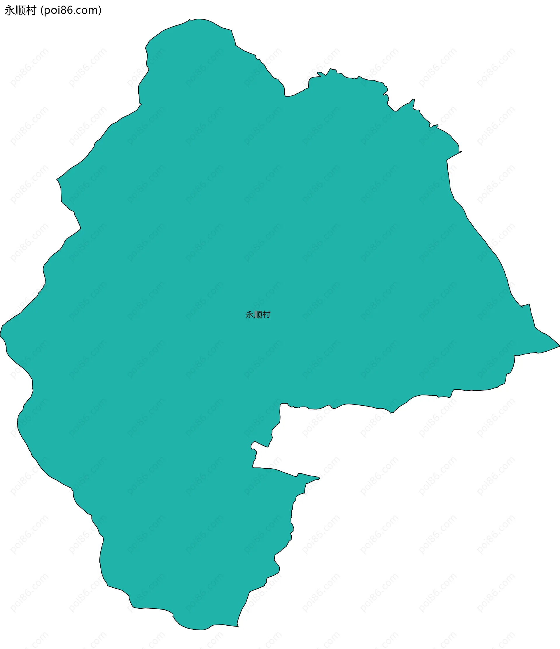 永顺村边界地图