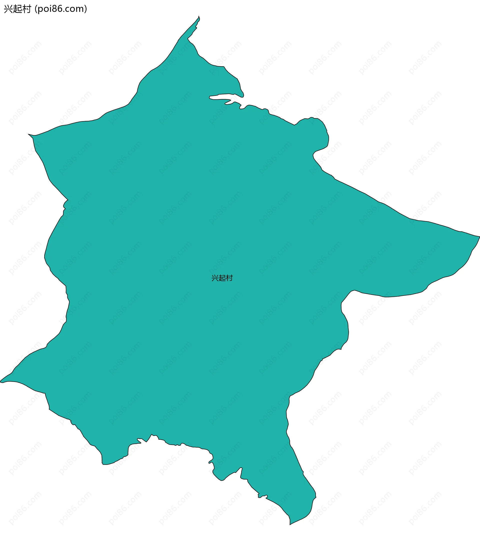 兴起村边界地图