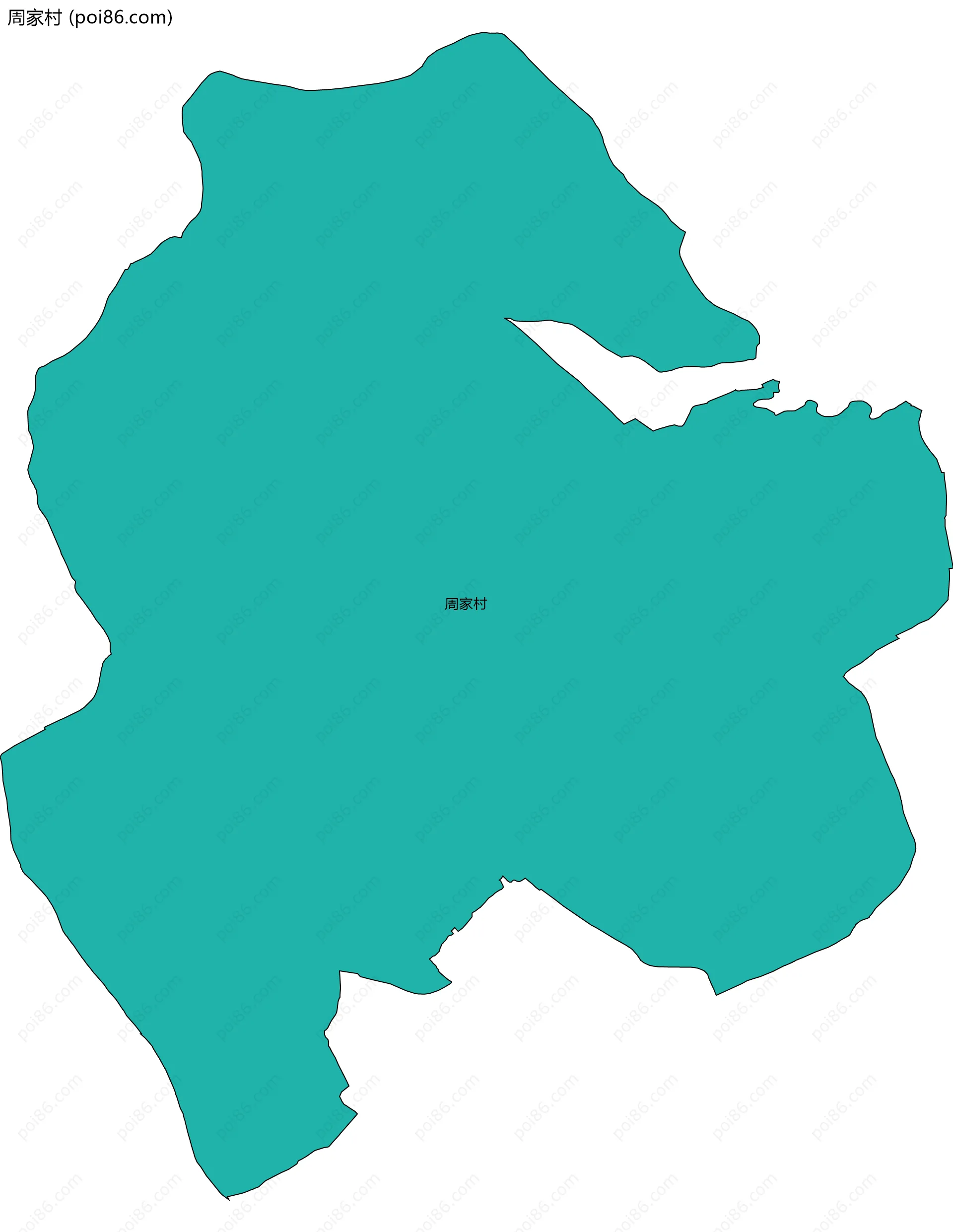 周家村边界地图