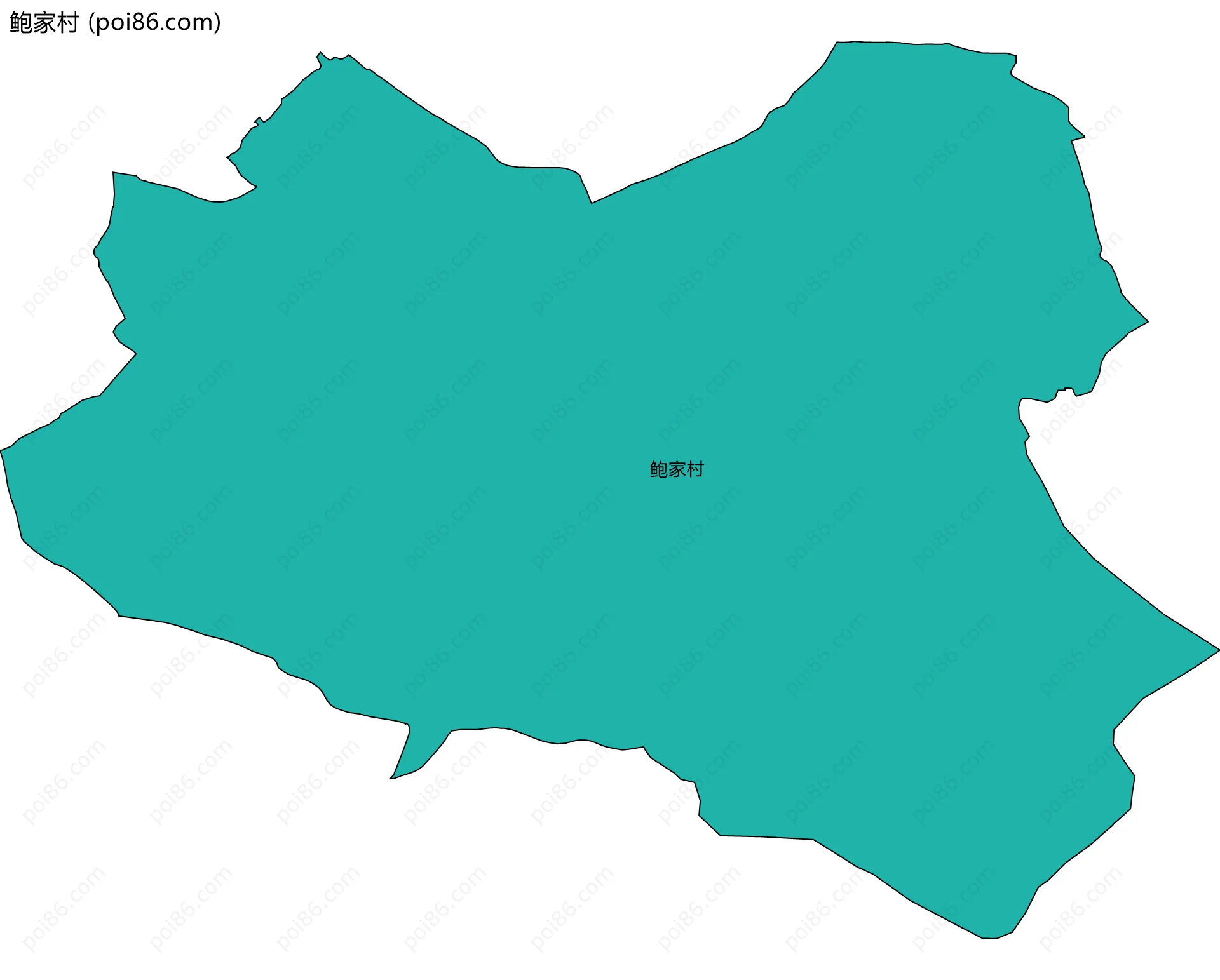鲍家村边界地图