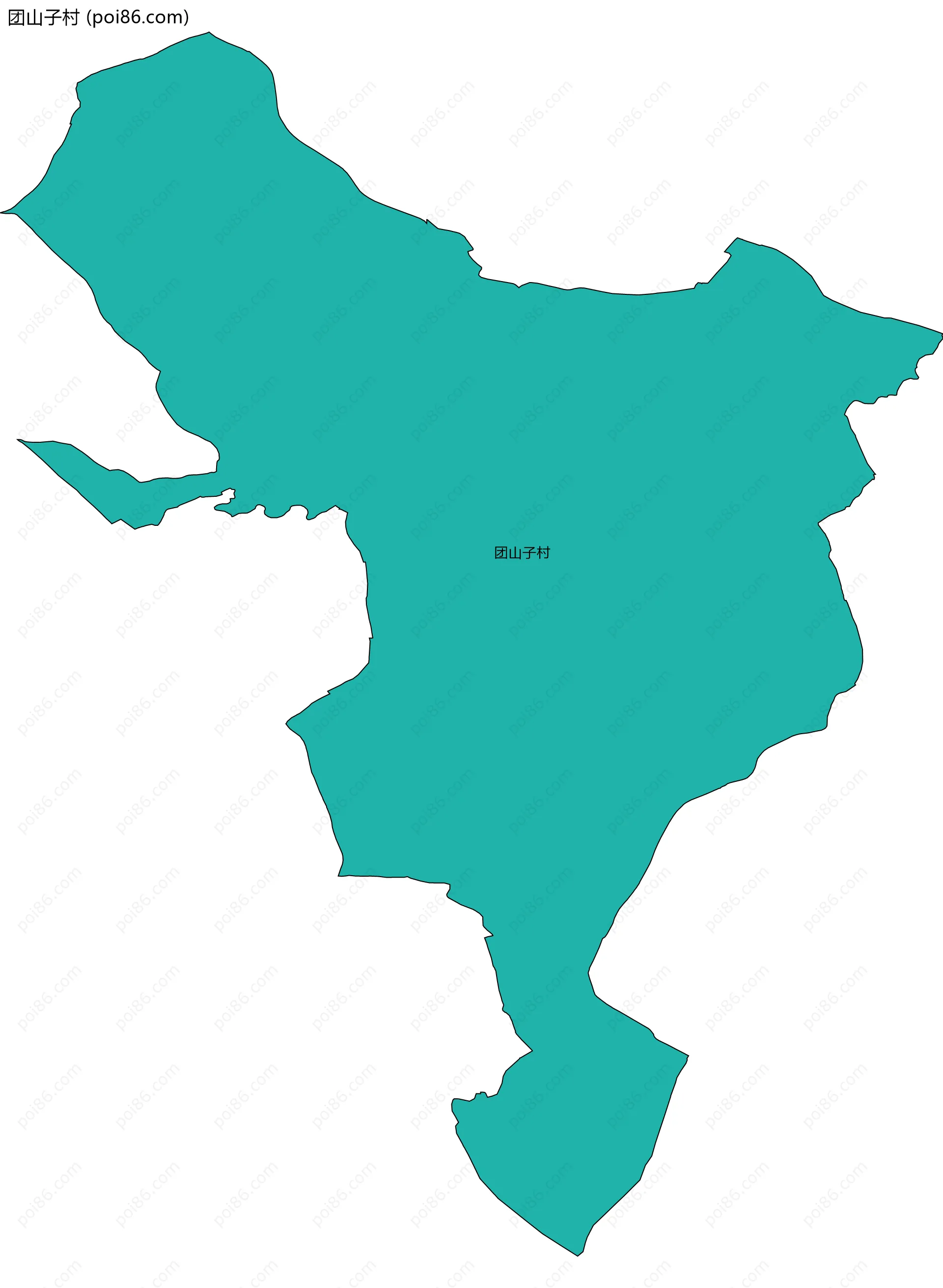 团山子村边界地图