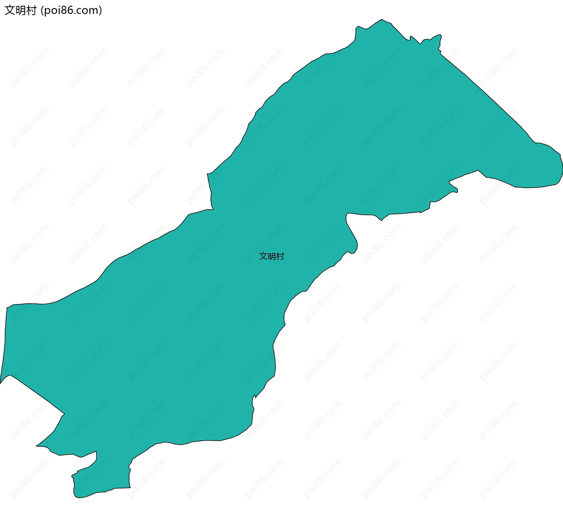 文明村边界地图