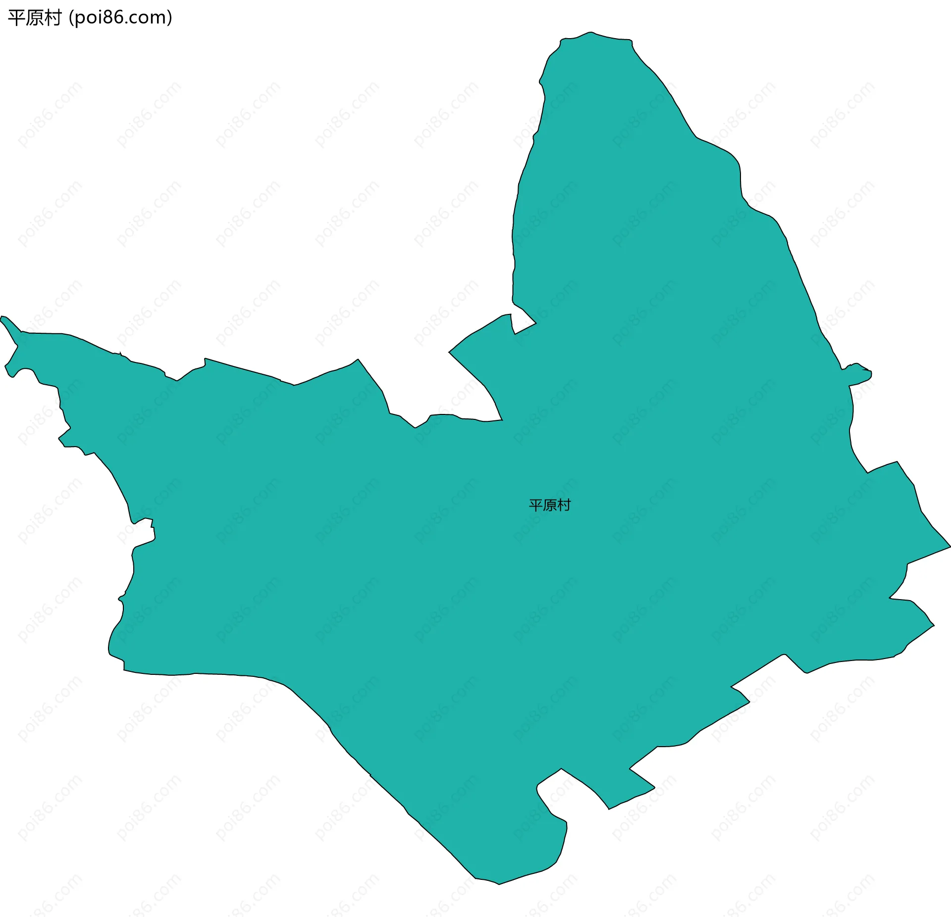 平原村边界地图