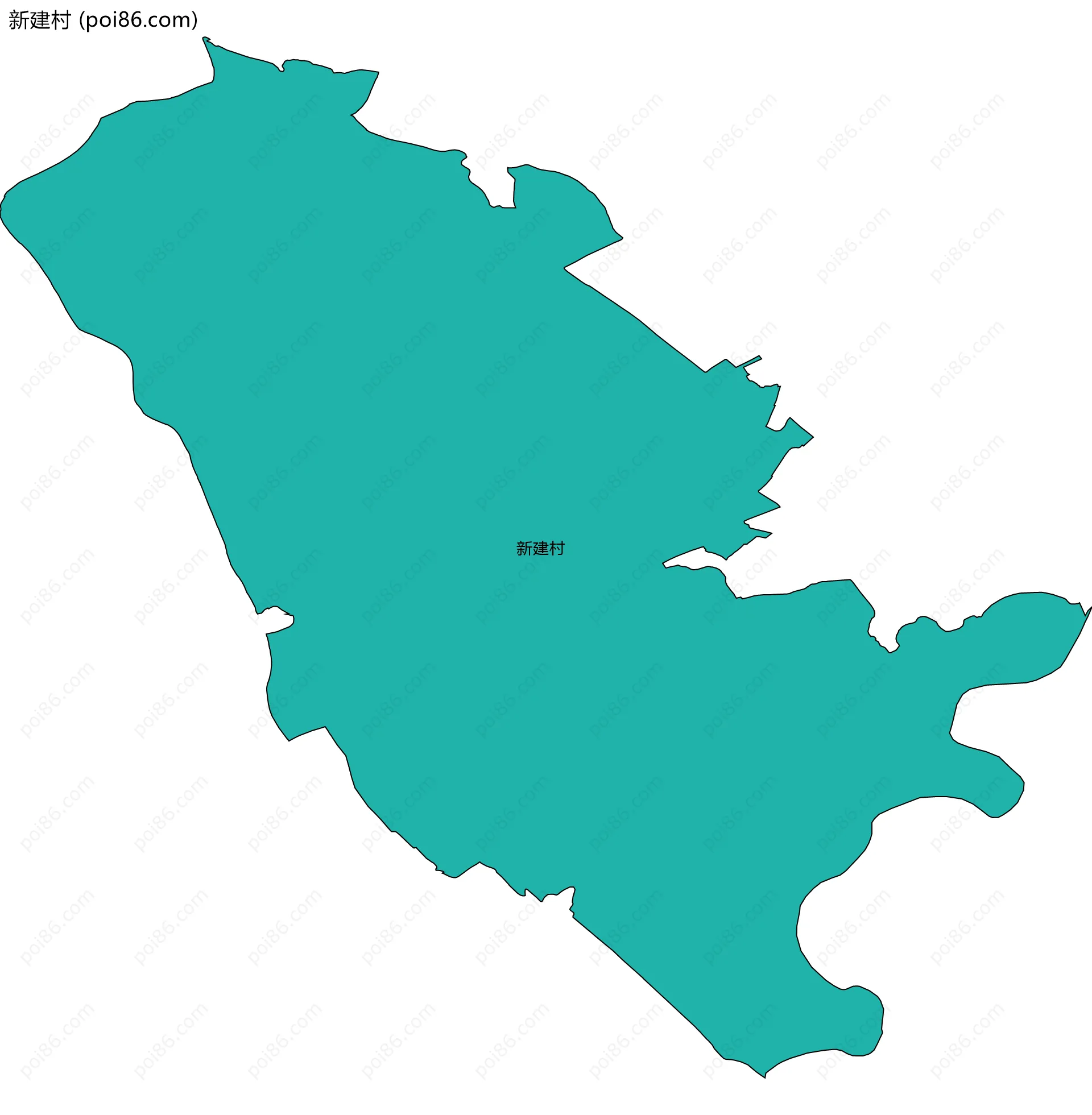 新建村边界地图