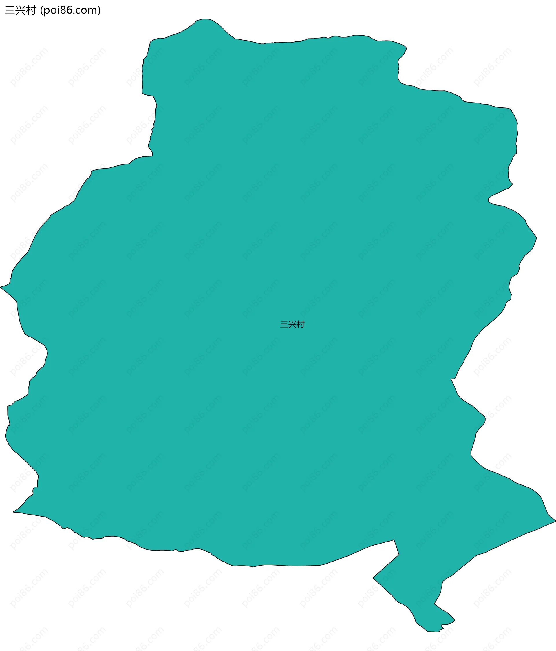 三兴村边界地图