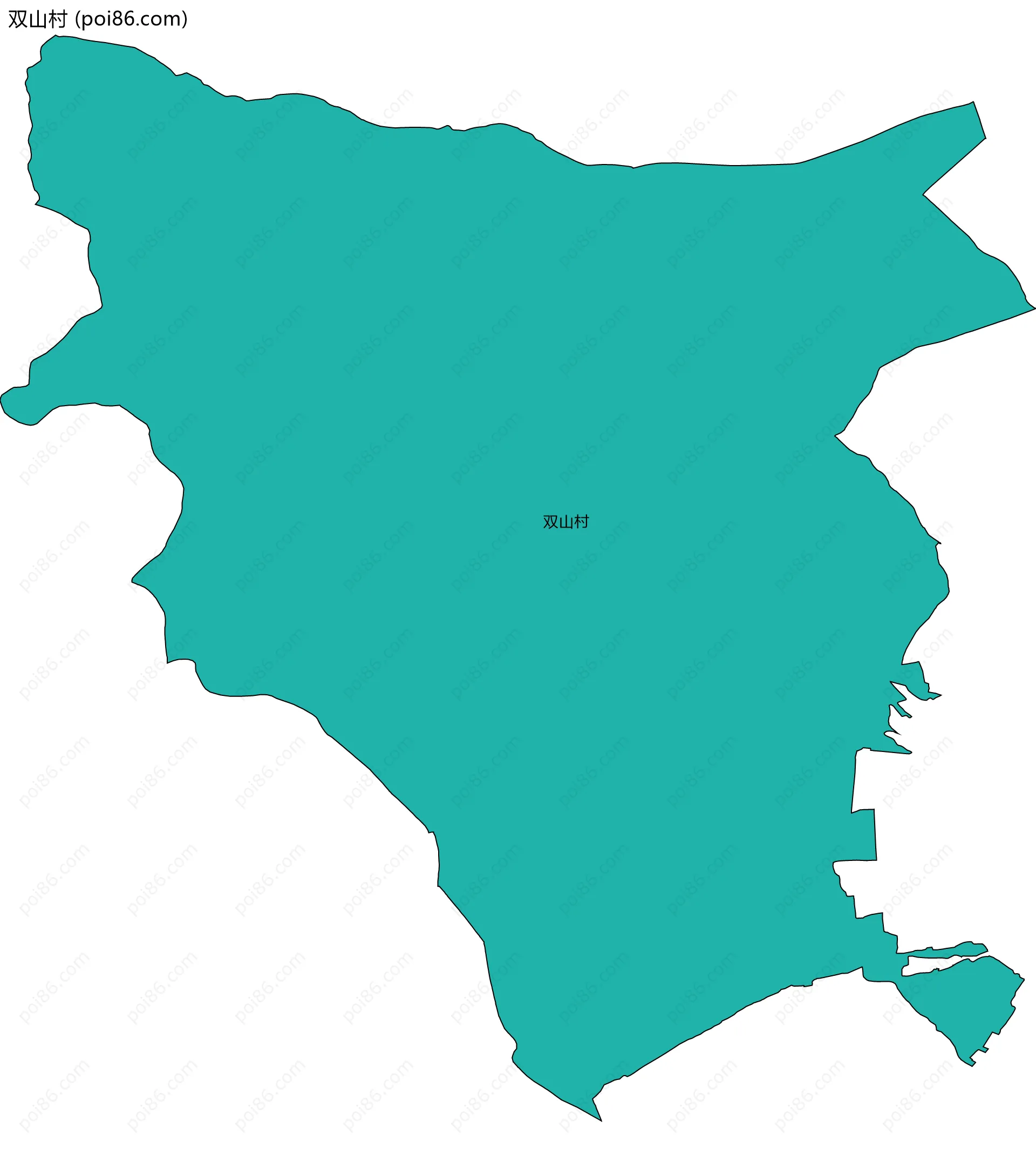 双山村边界地图