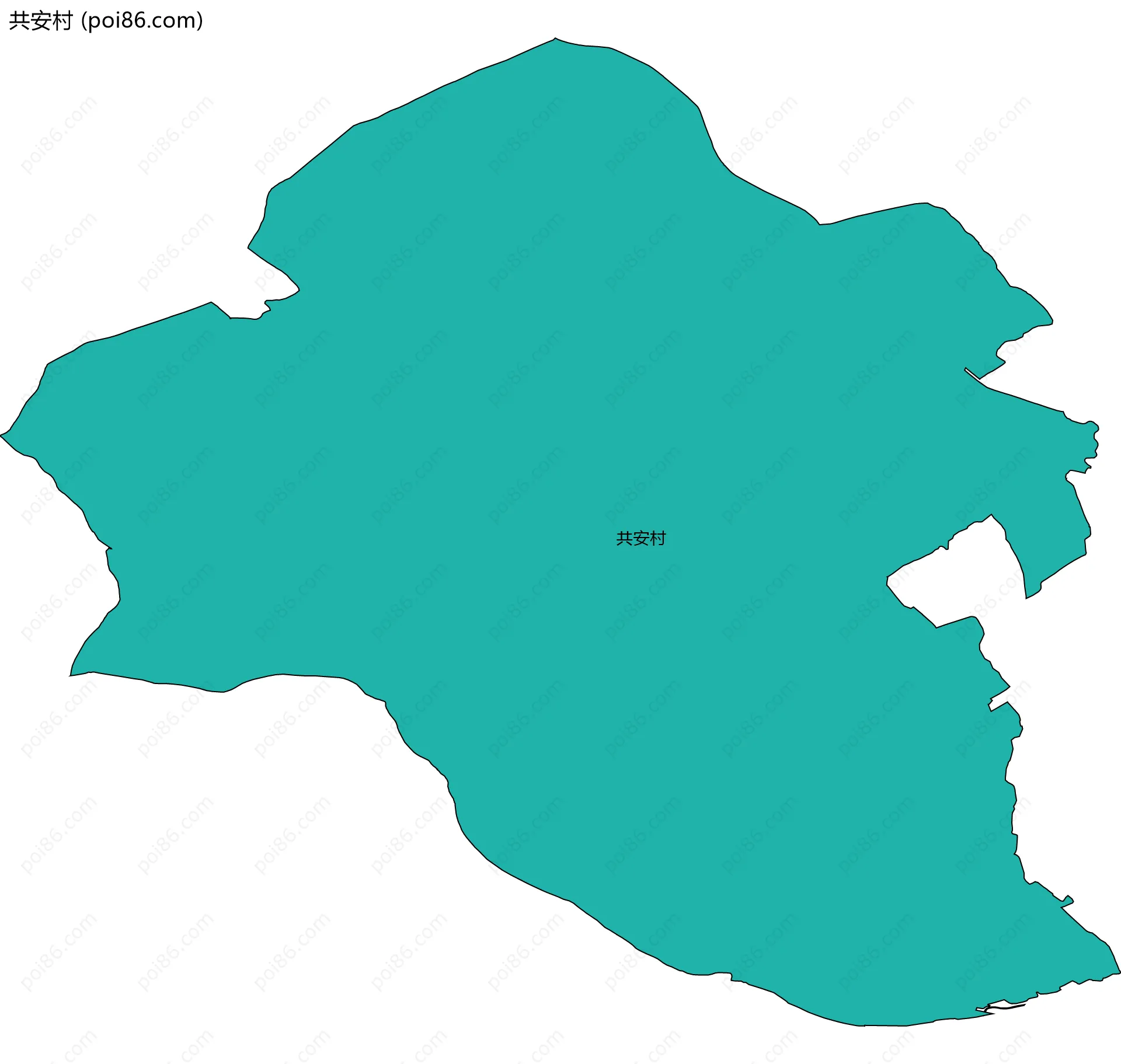 共安村边界地图