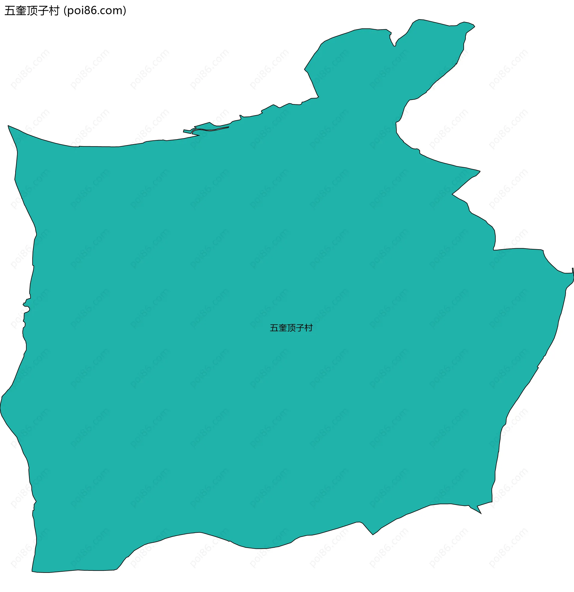 五奎顶子村边界地图