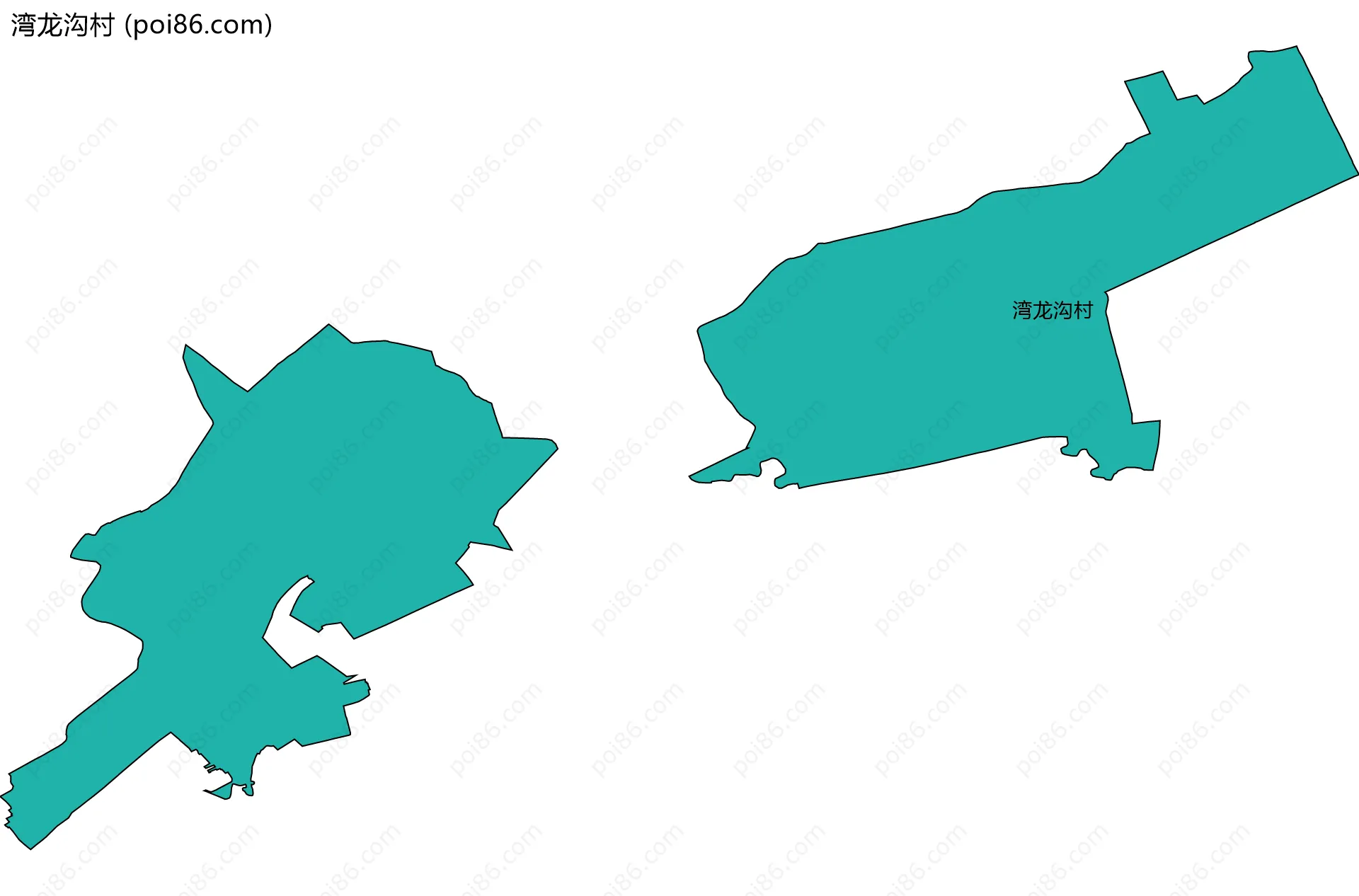 湾龙沟村边界地图
