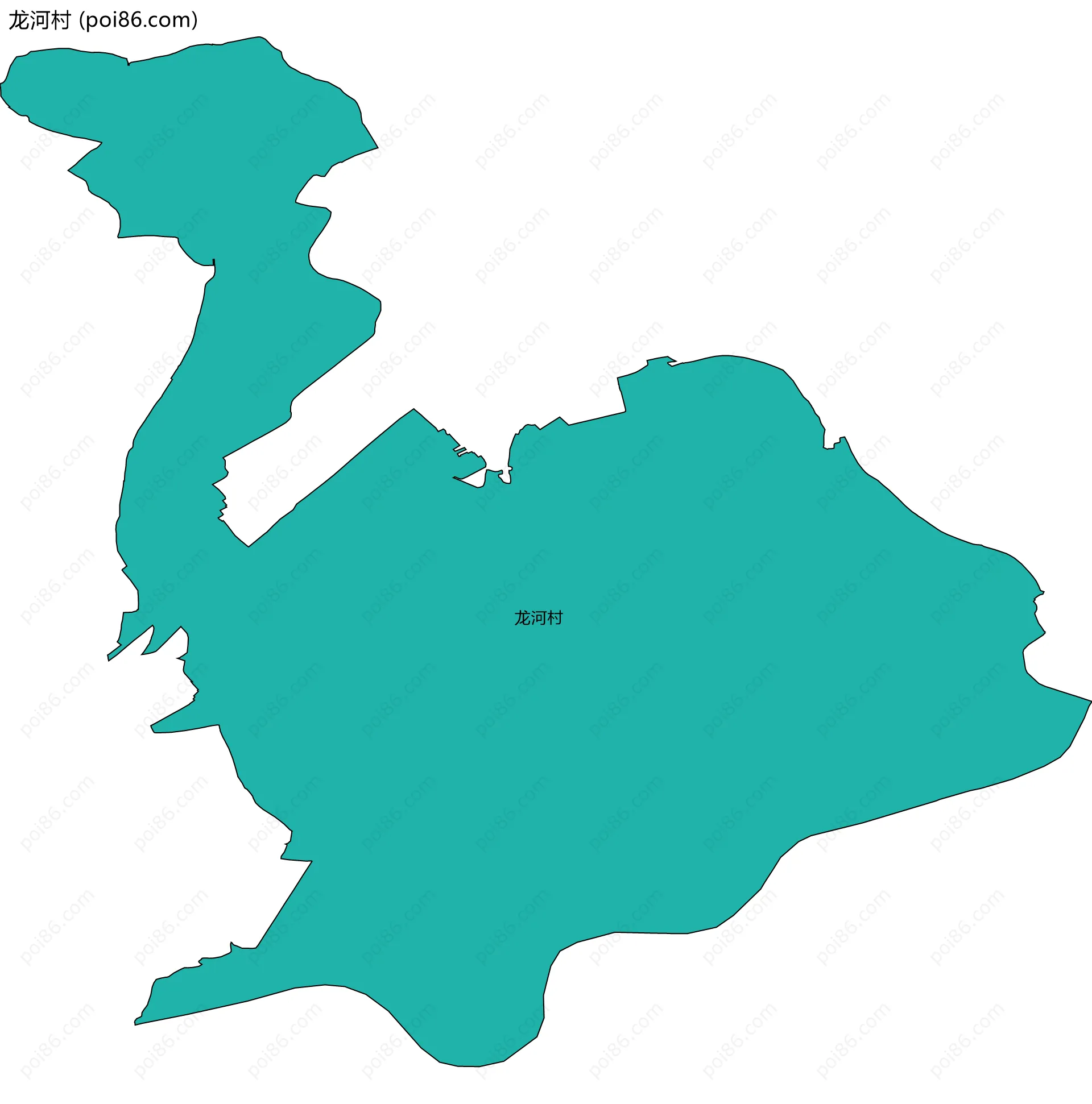 龙河村边界地图