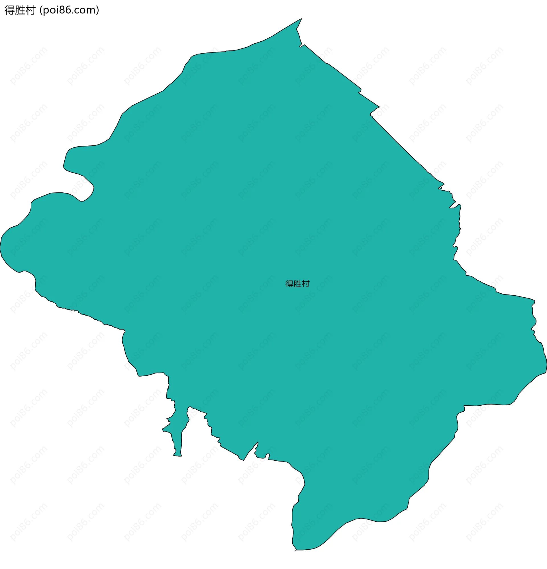 得胜村边界地图