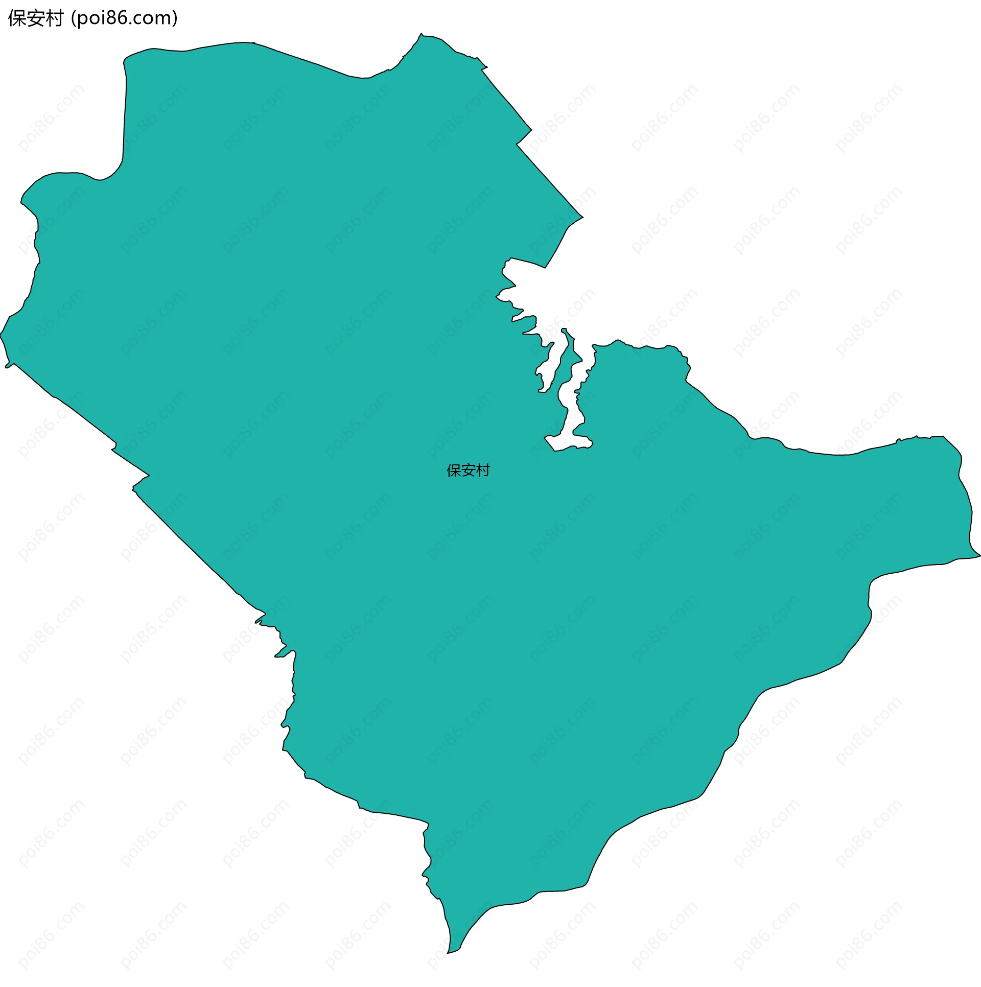 保安村边界地图