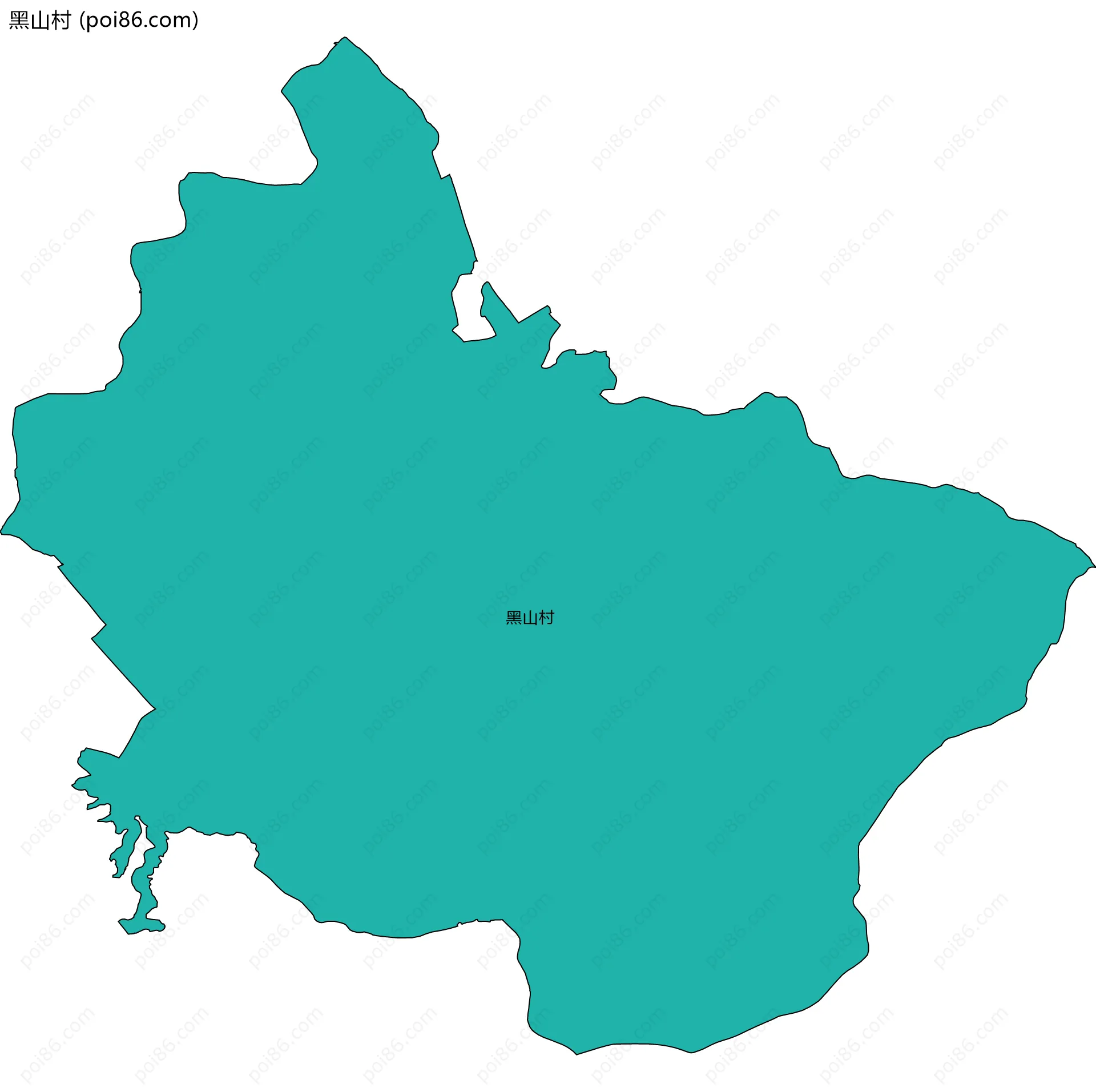 黑山村边界地图