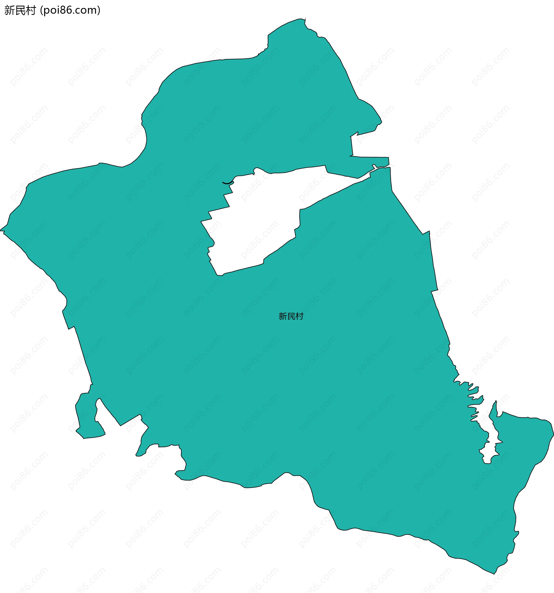 新民村边界地图