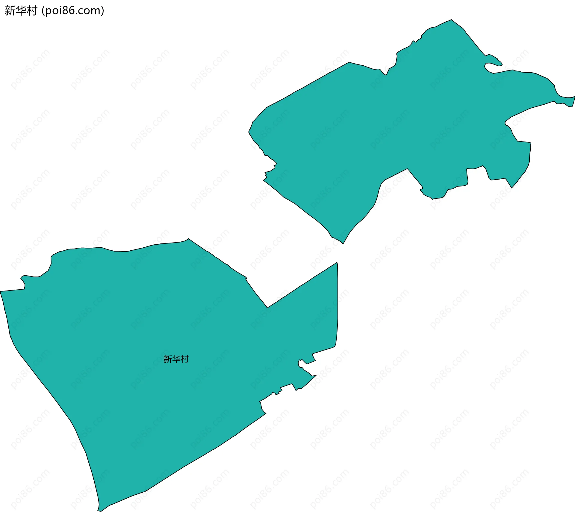 新华村边界地图