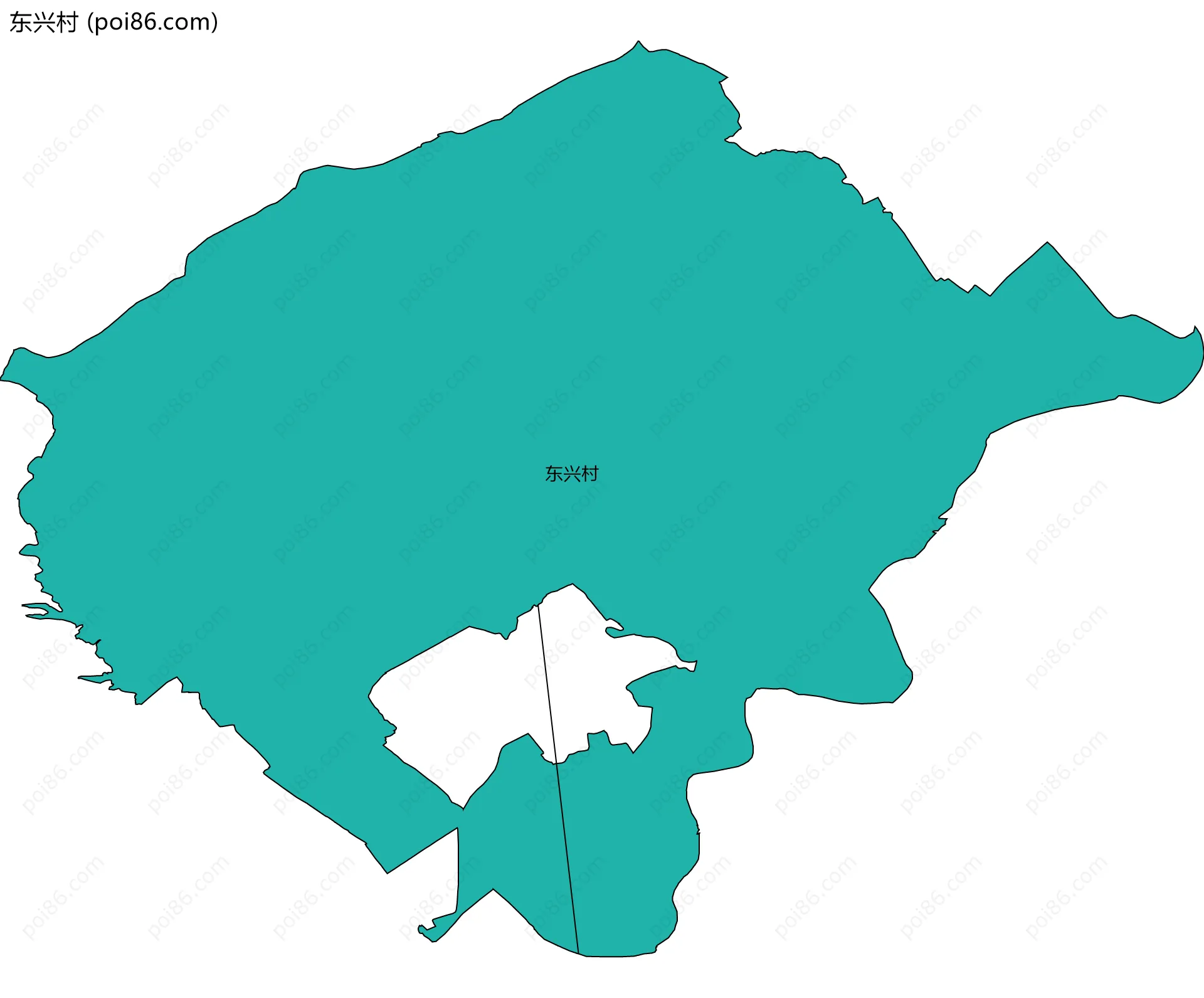 东兴村边界地图