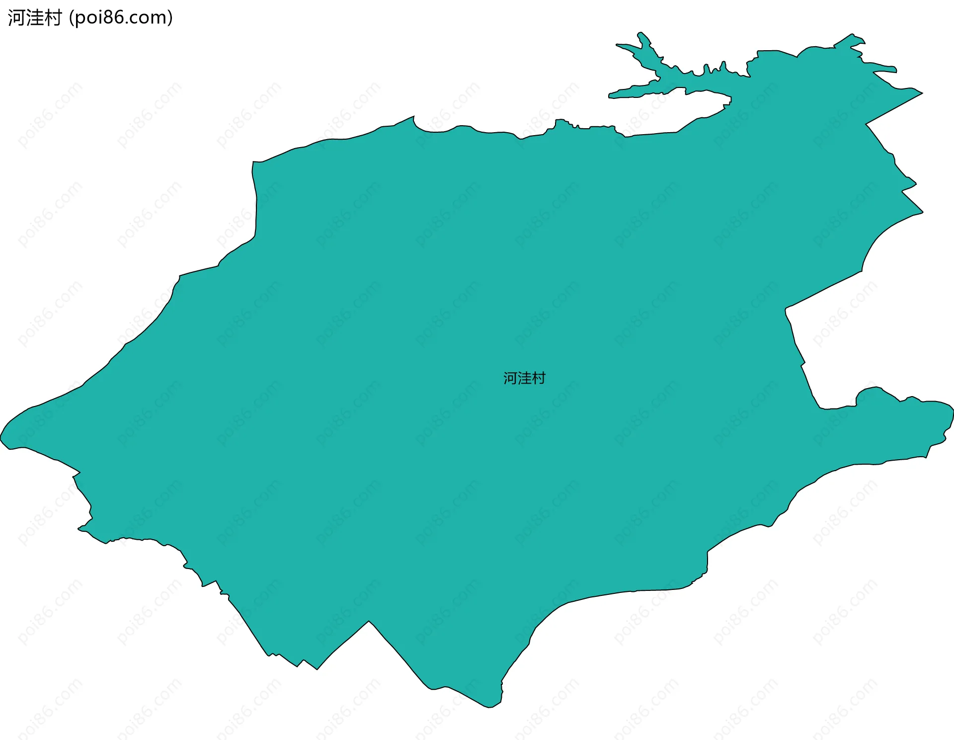 河洼村边界地图