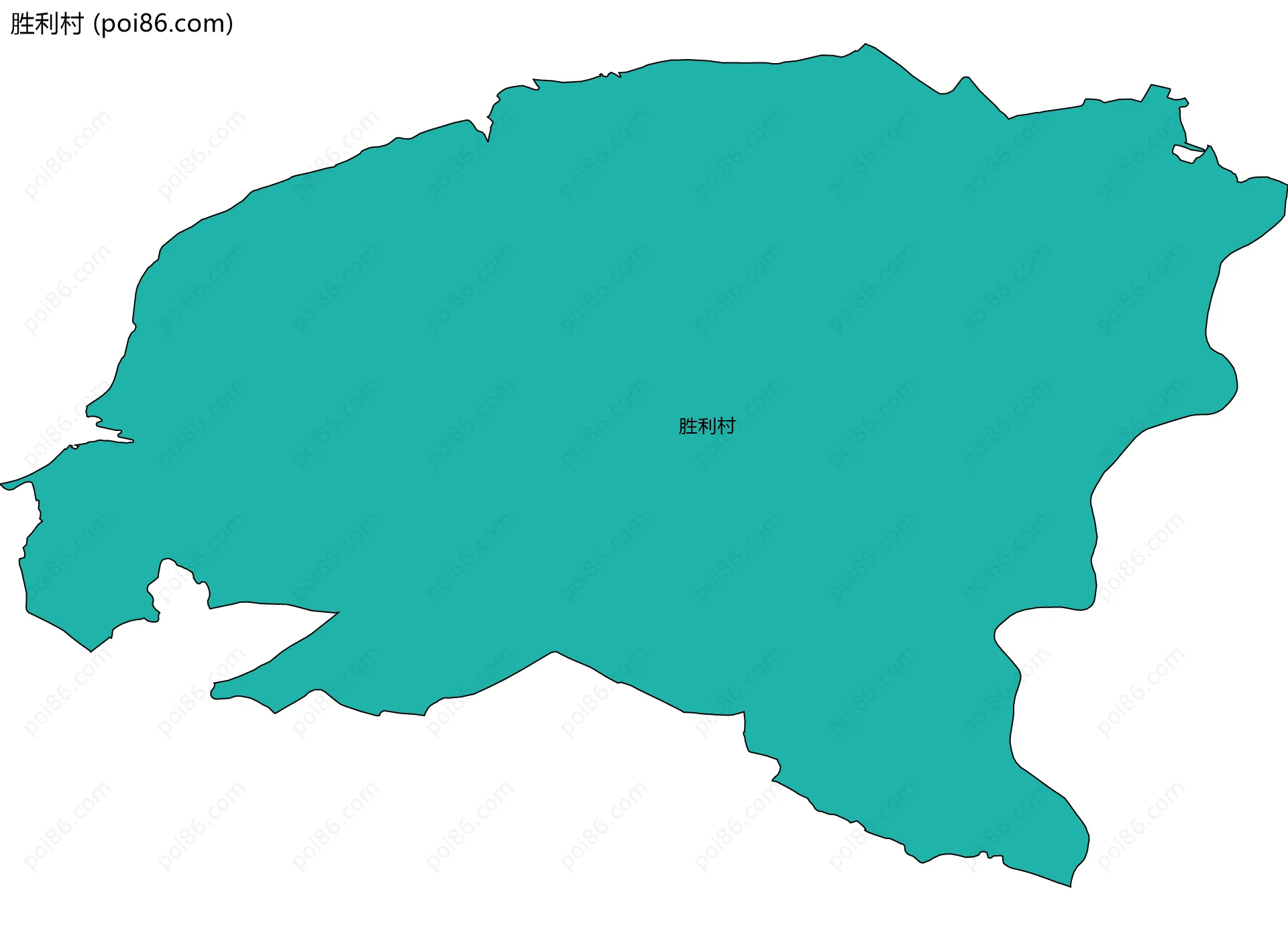 胜利村边界地图
