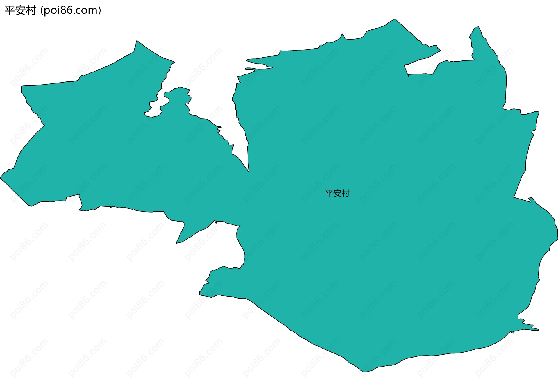 平安村边界地图