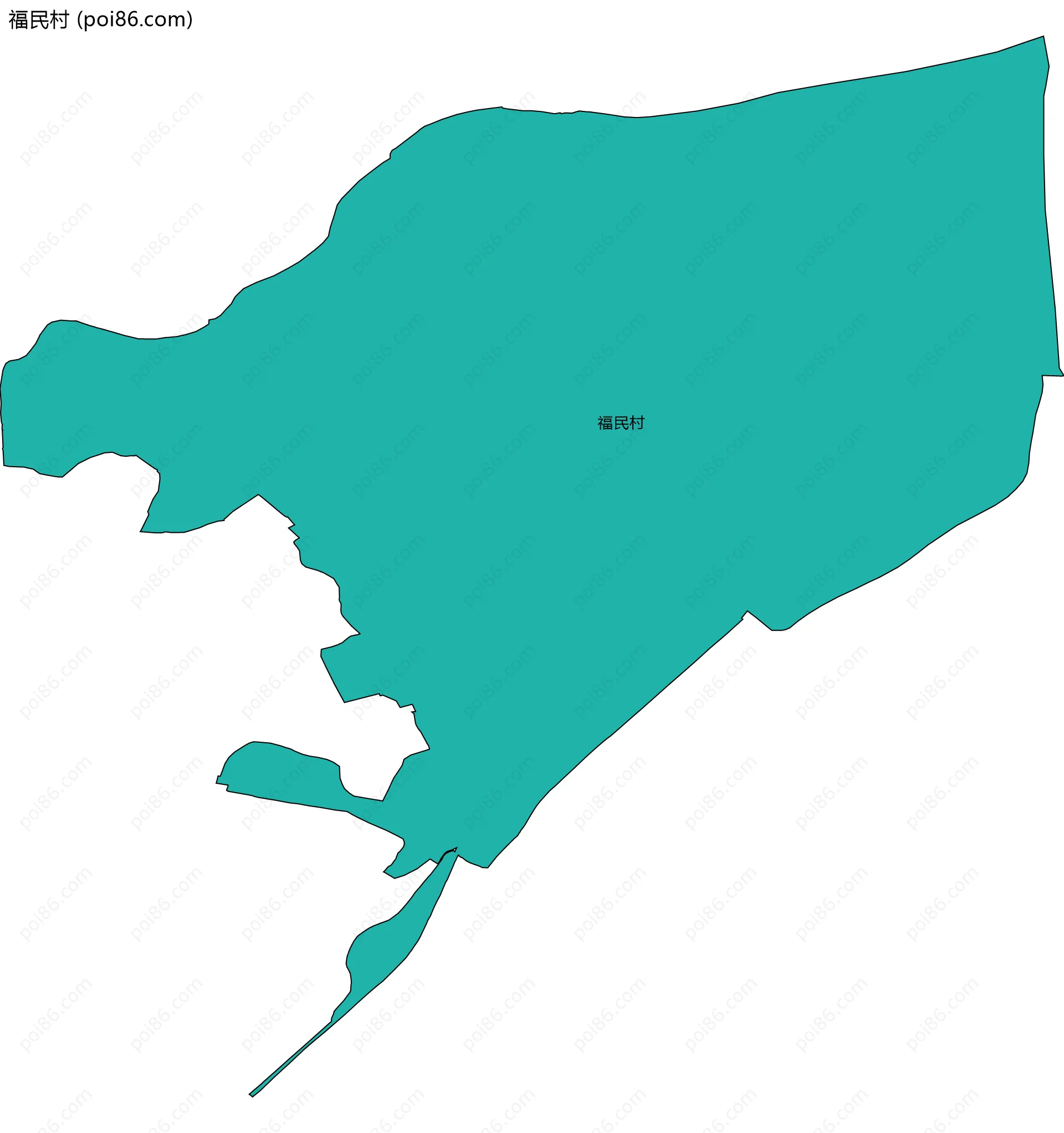 福民村边界地图