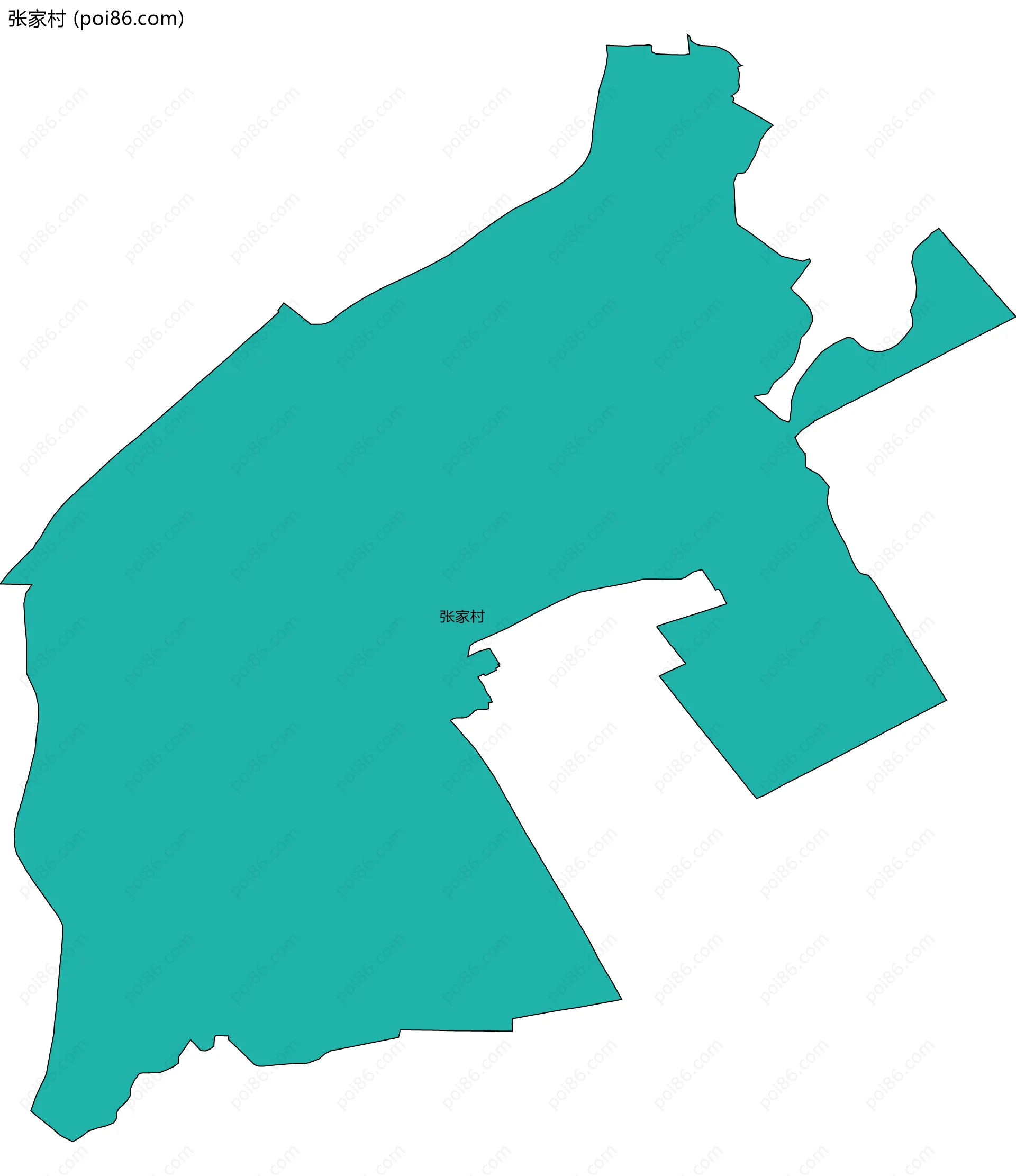 张家村边界地图