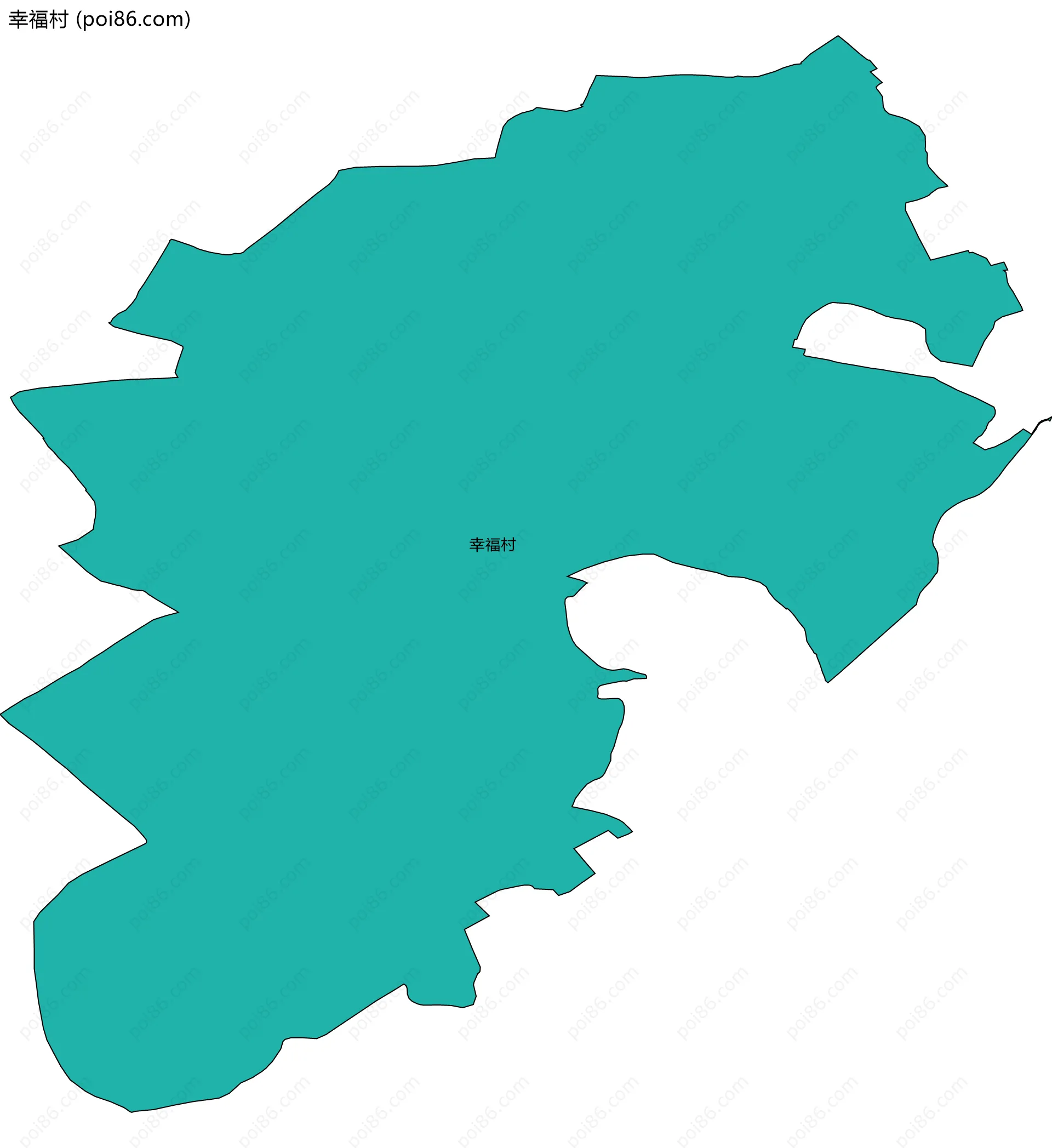 幸福村边界地图