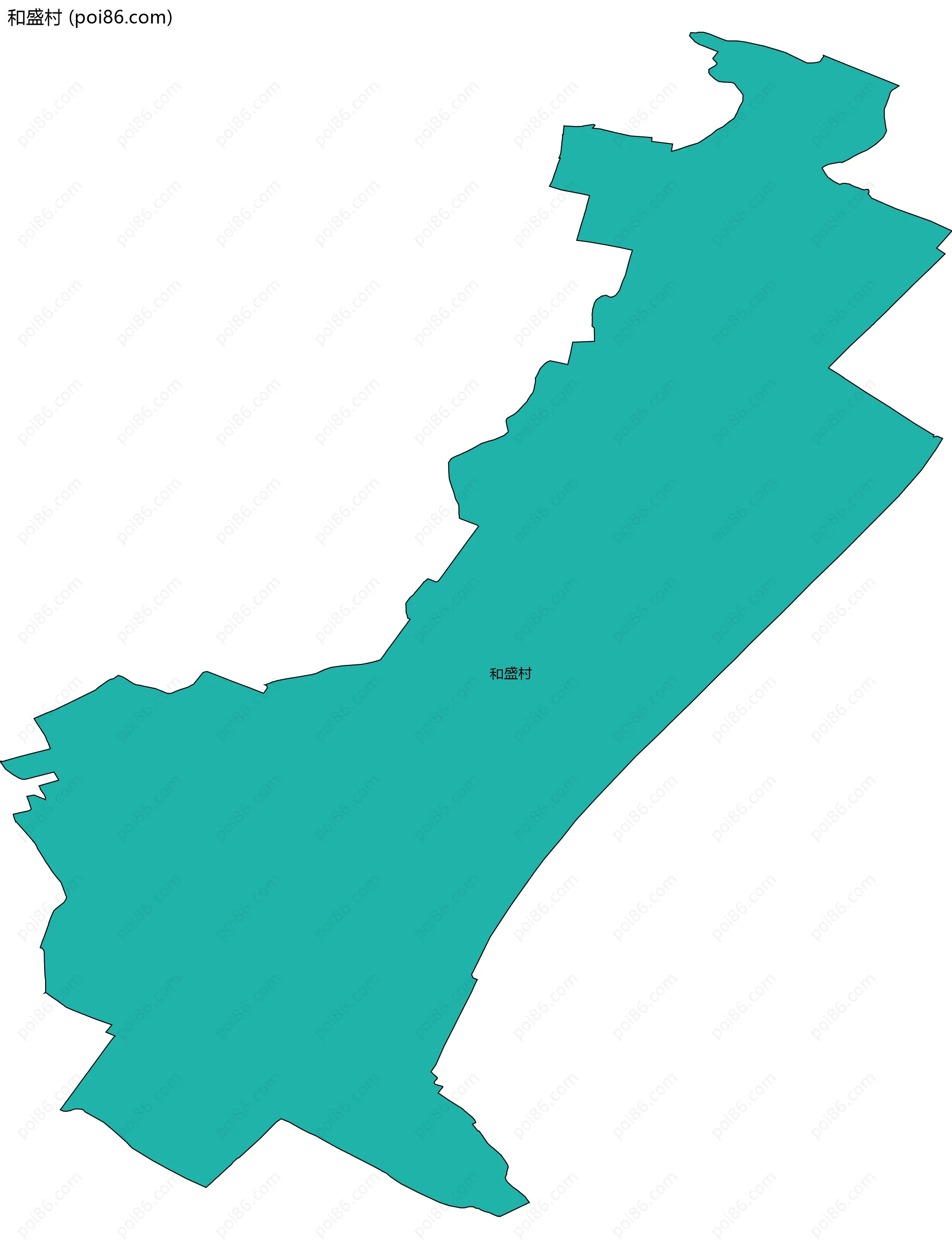 和盛村边界地图