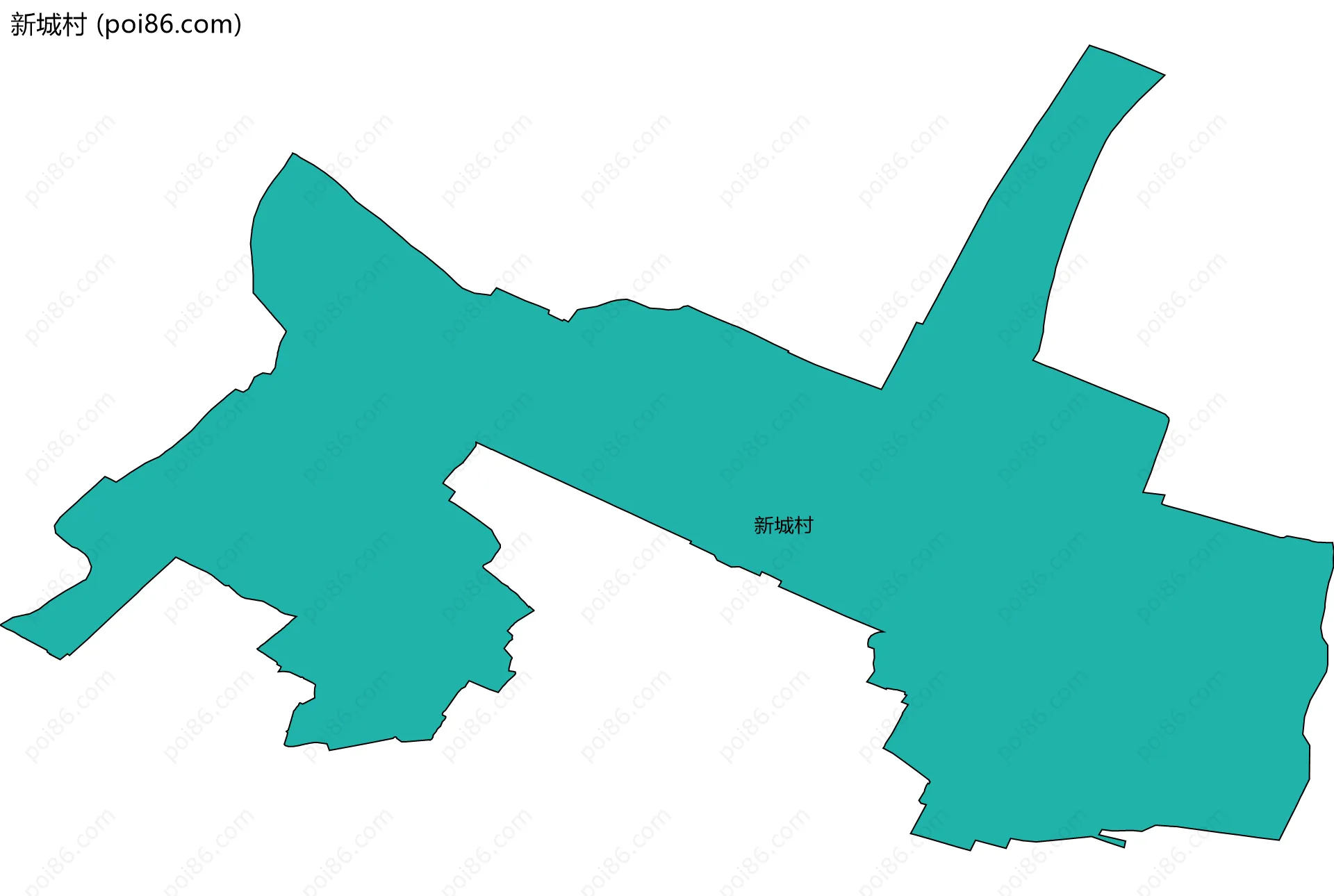 新城村边界地图