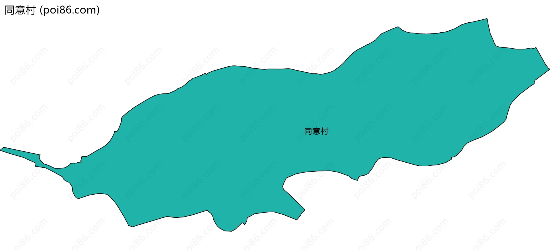 同意村边界地图