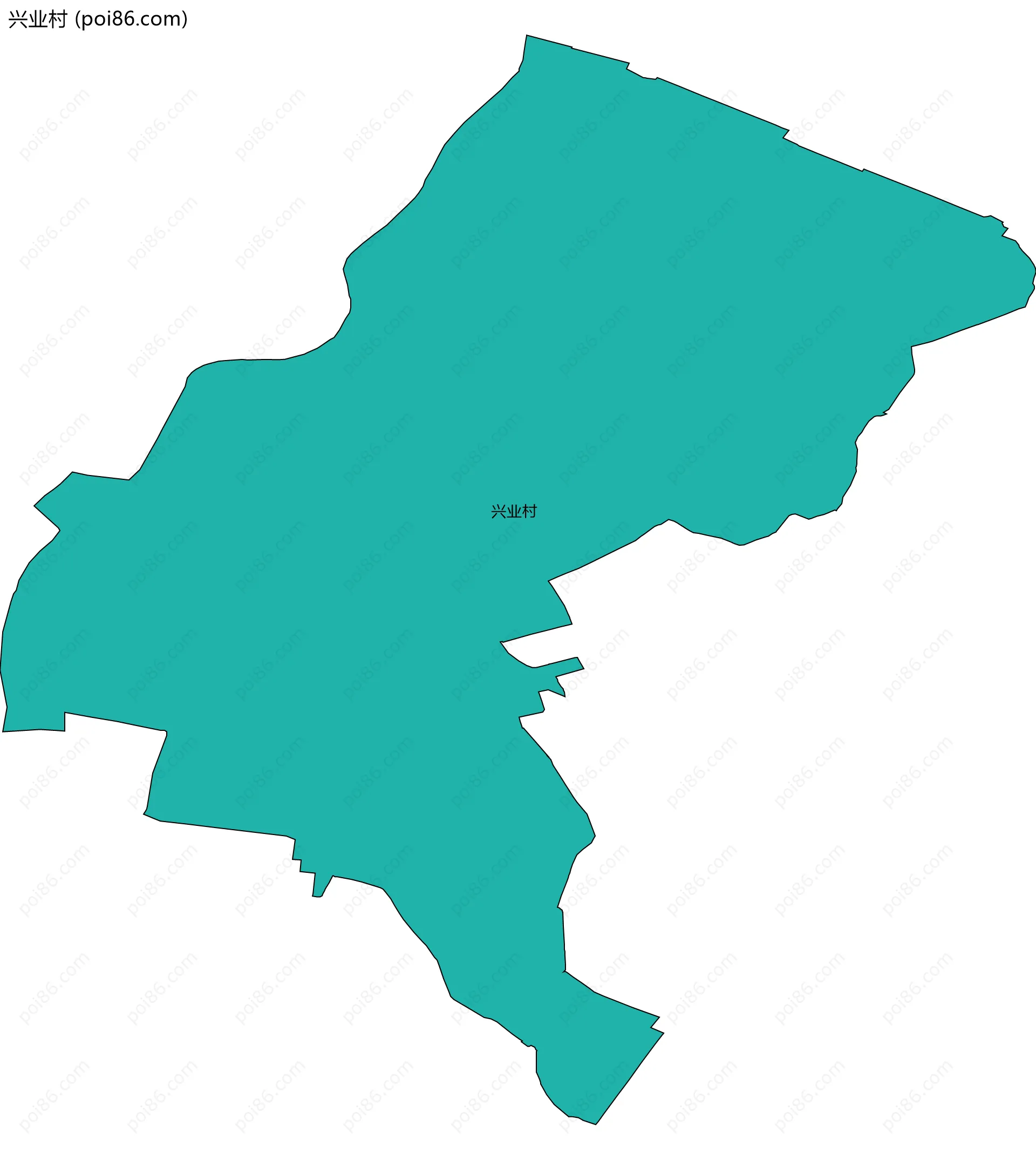 兴业村边界地图