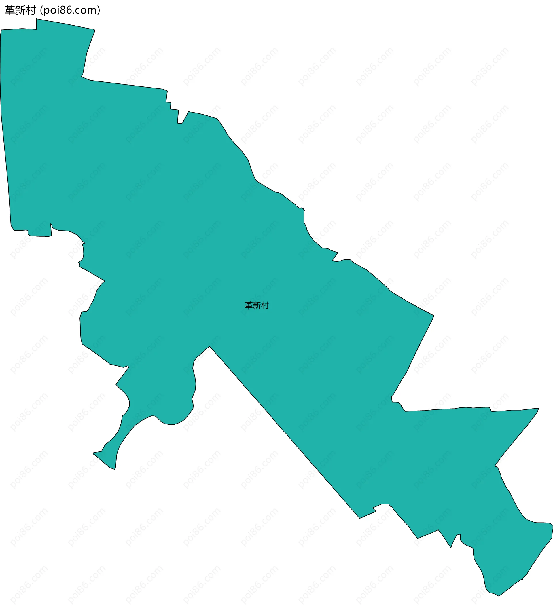 革新村边界地图