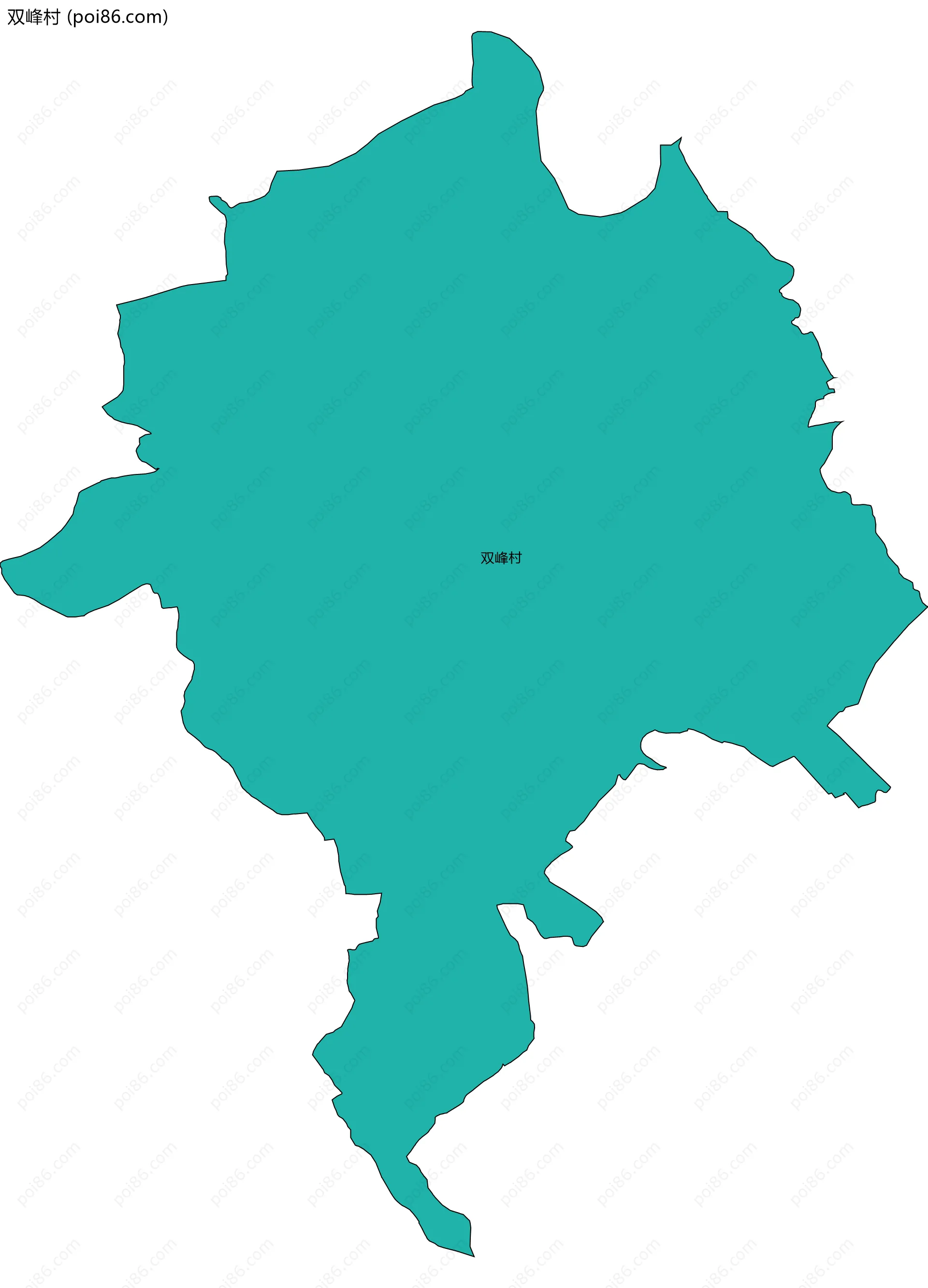 双峰村边界地图