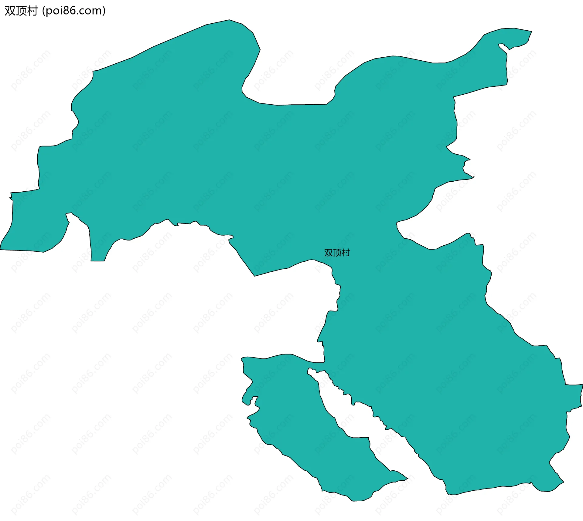 双顶村边界地图