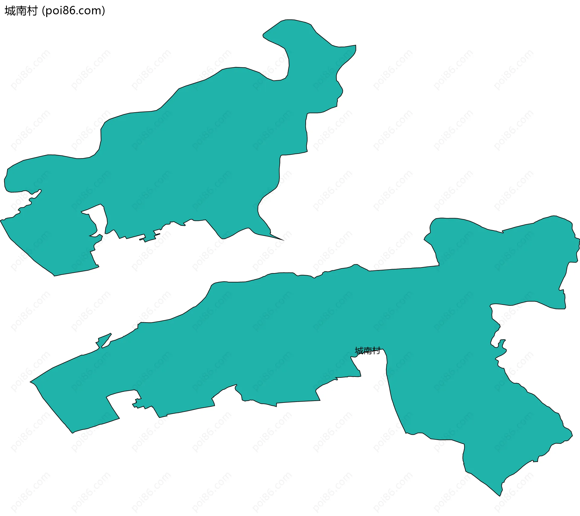 城南村边界地图