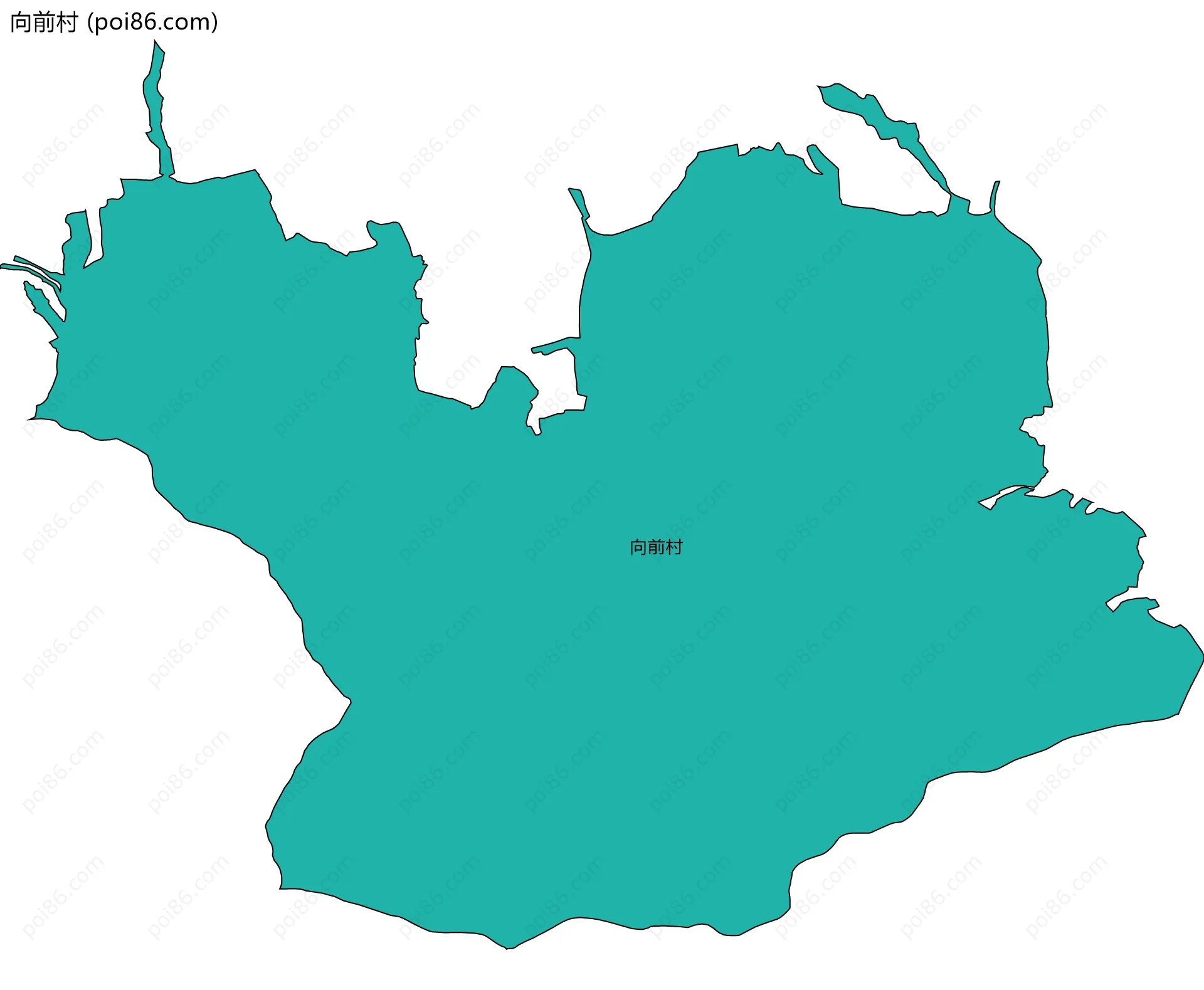 向前村边界地图