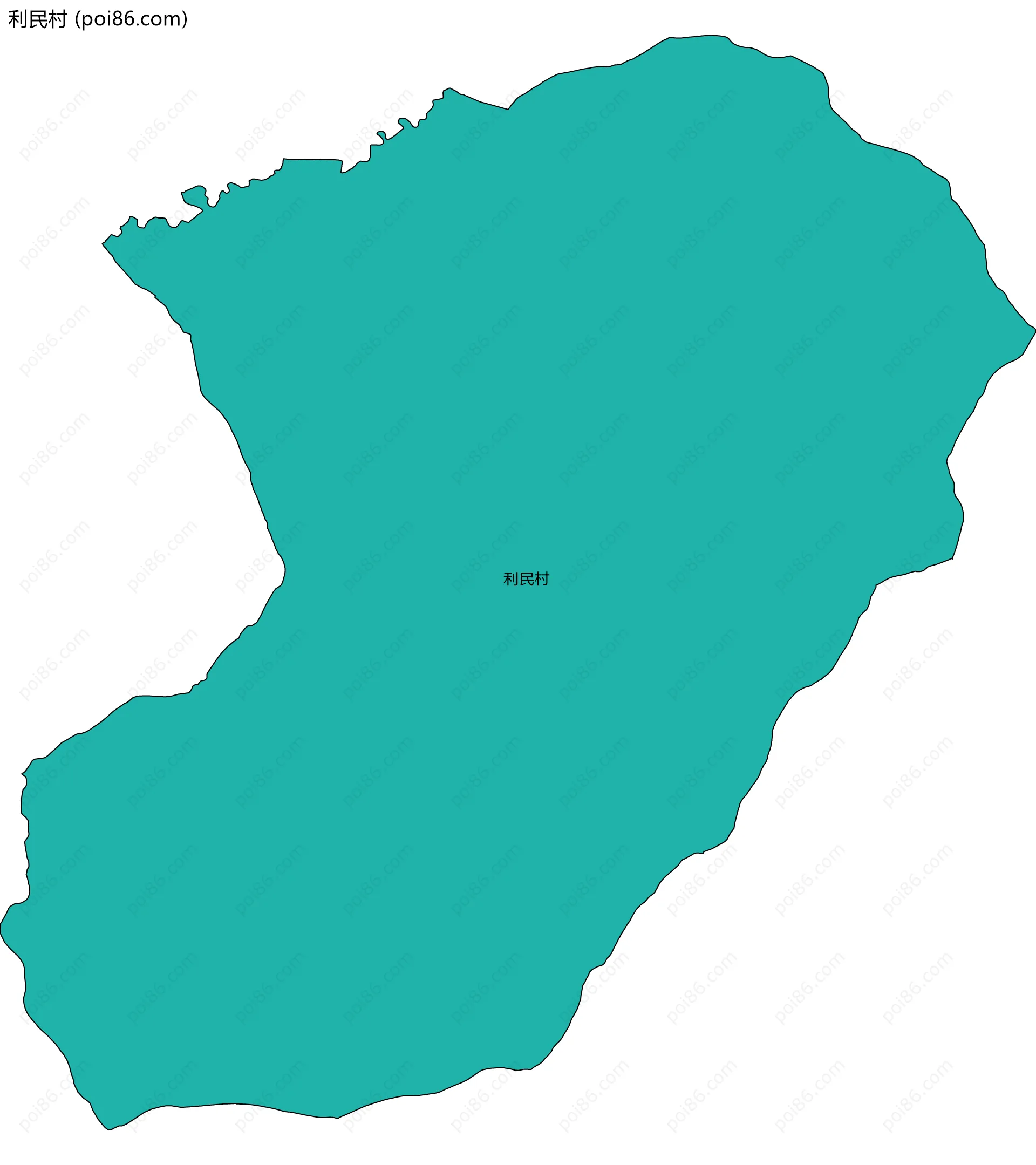 利民村边界地图