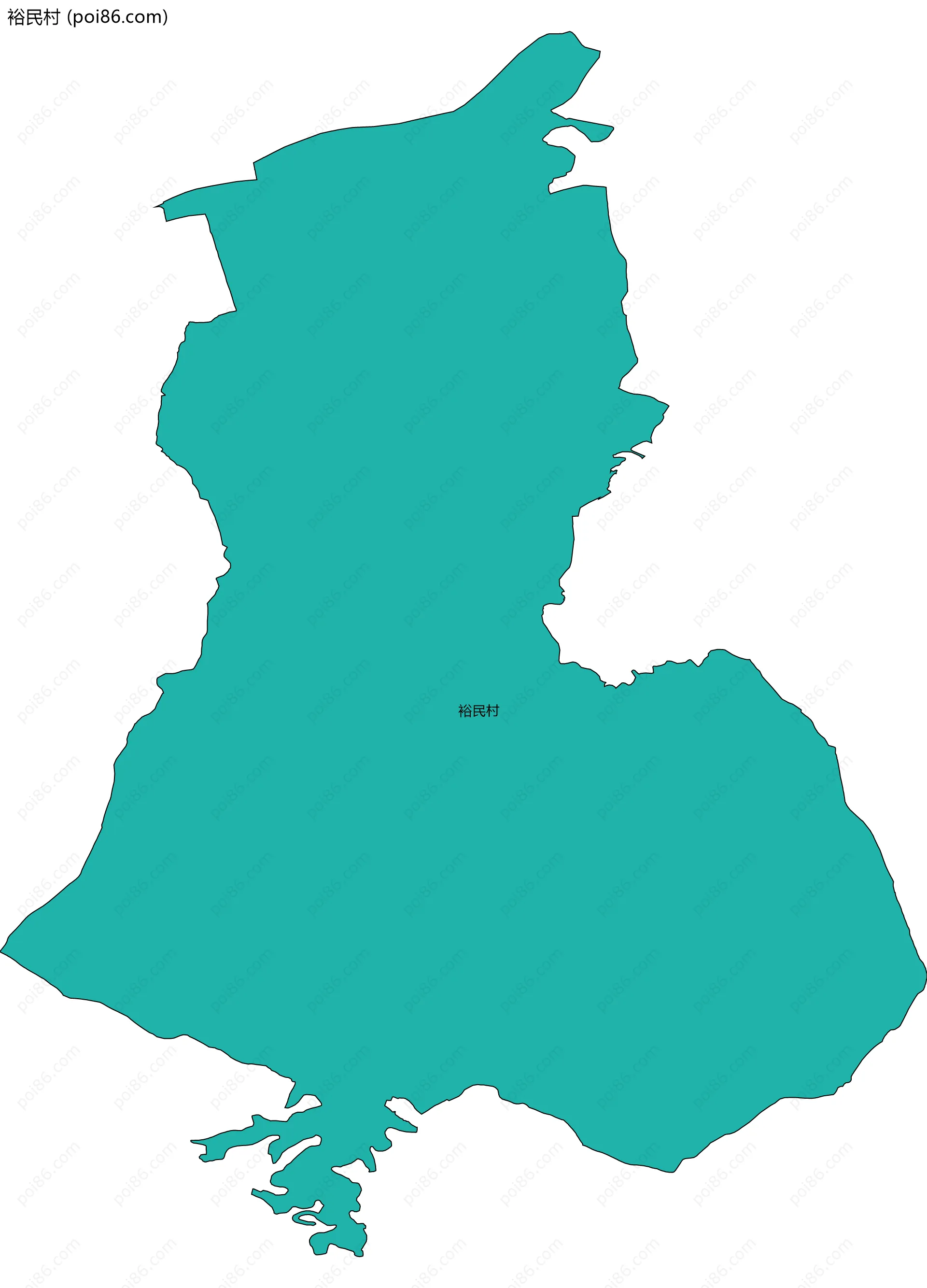 裕民村边界地图