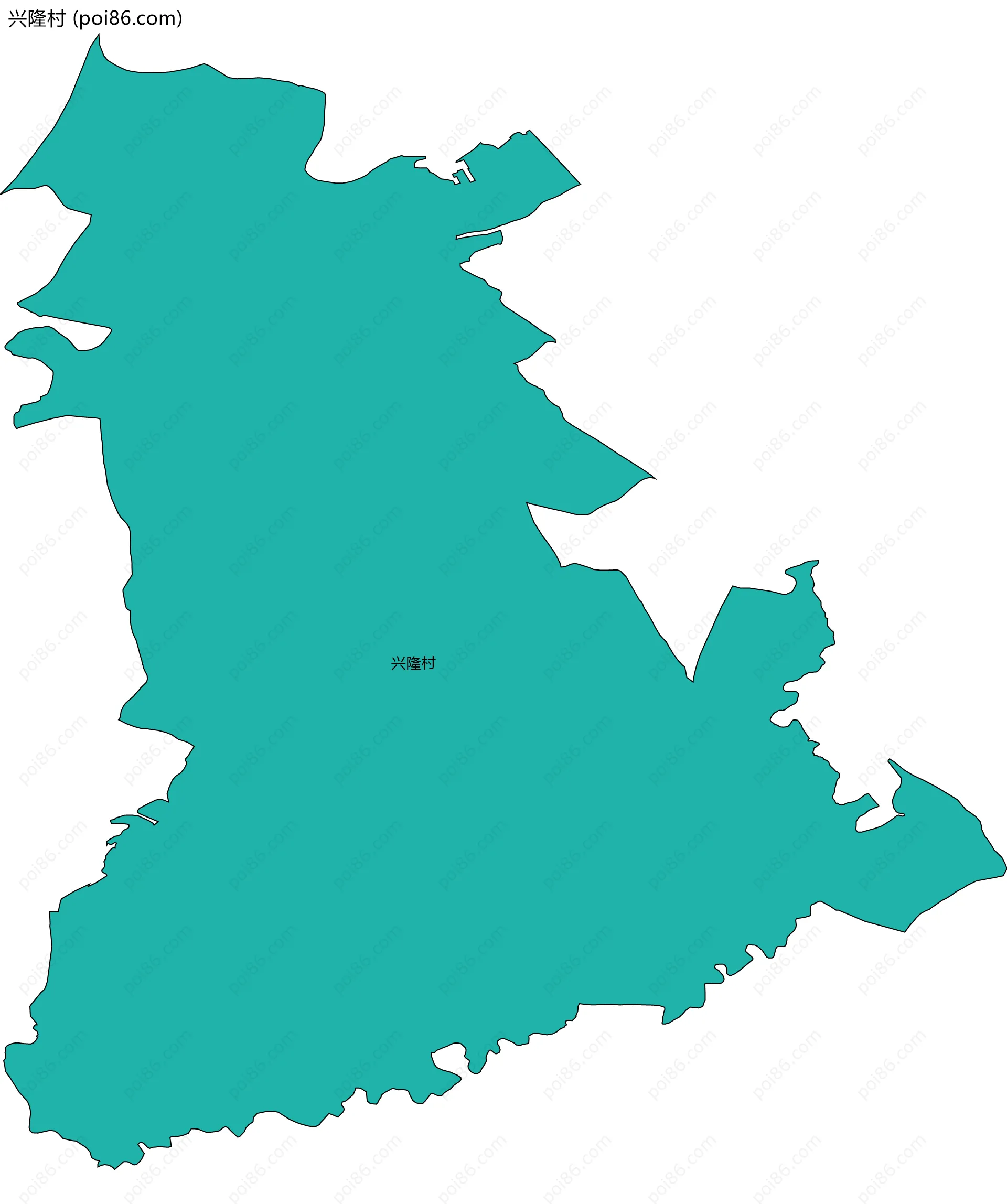 兴隆村边界地图