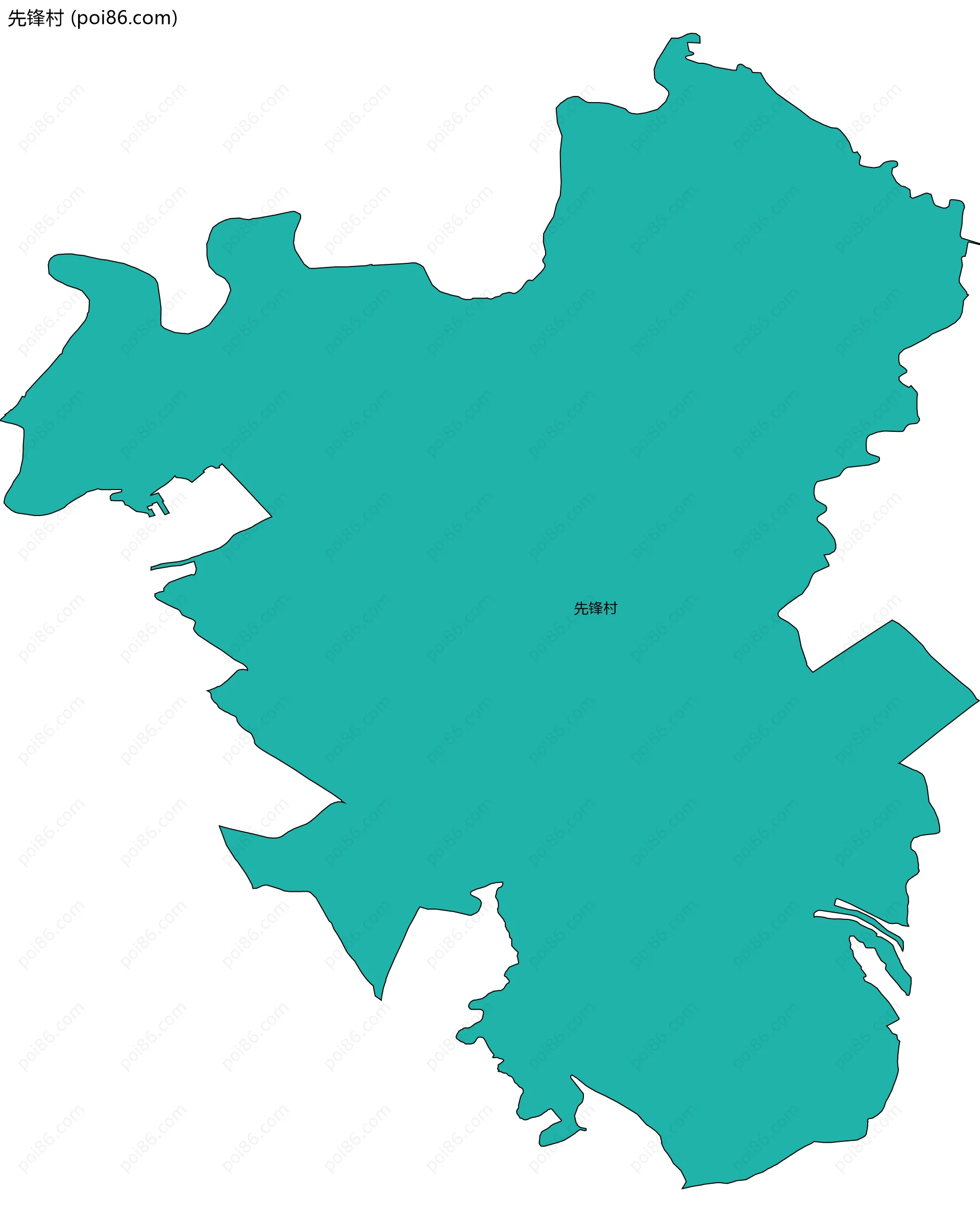 先锋村边界地图