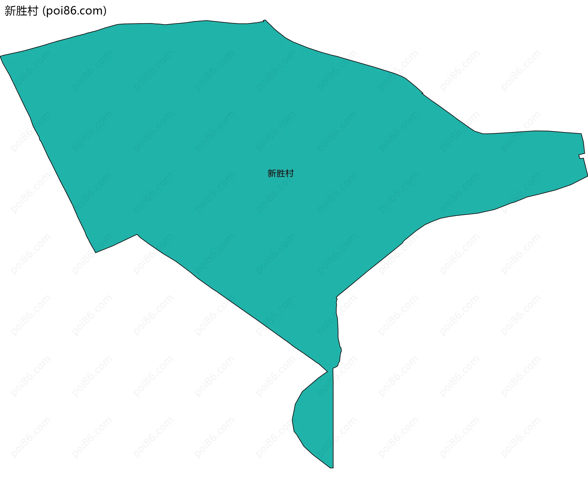 新胜村边界地图