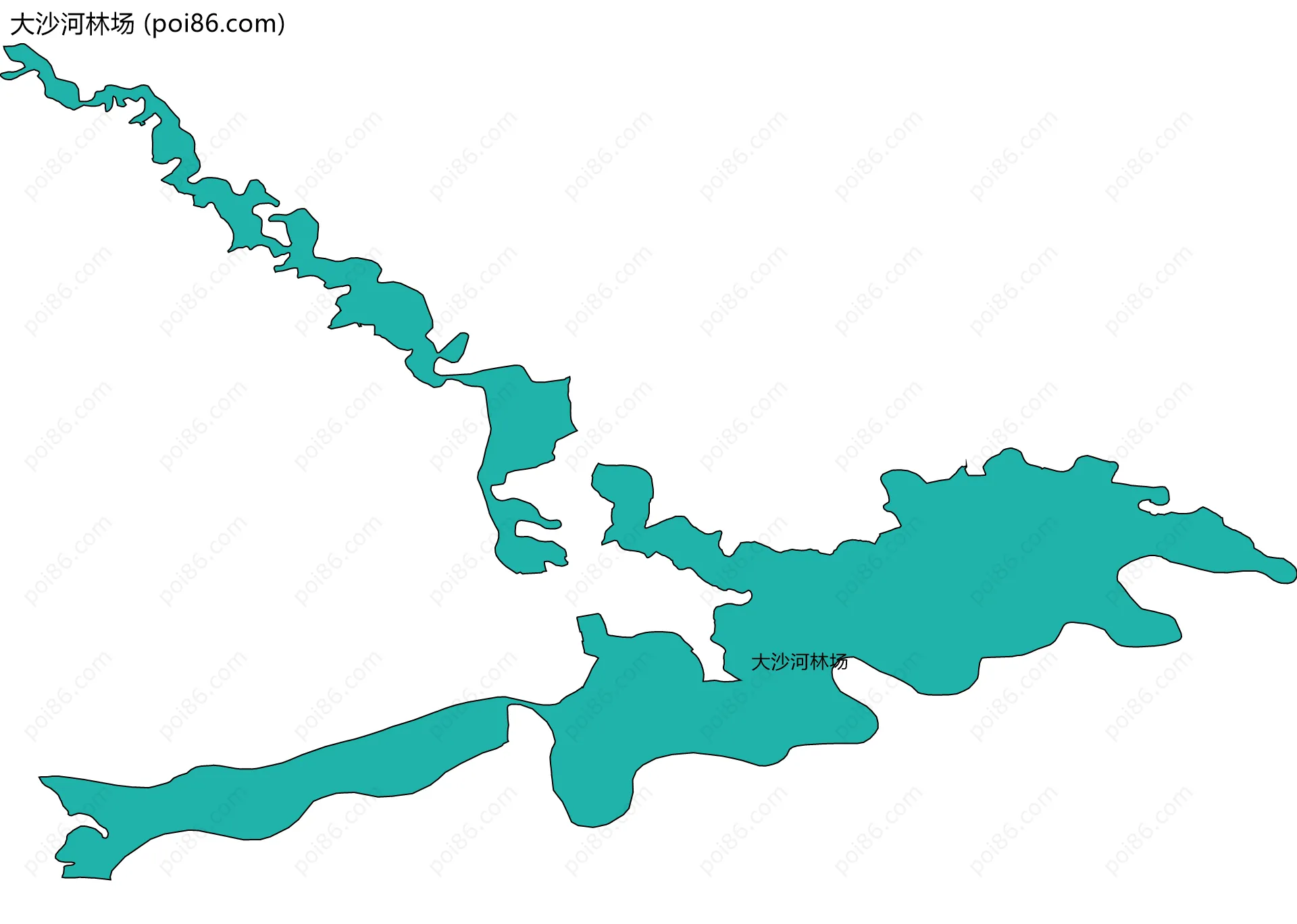 大沙河林场边界地图
