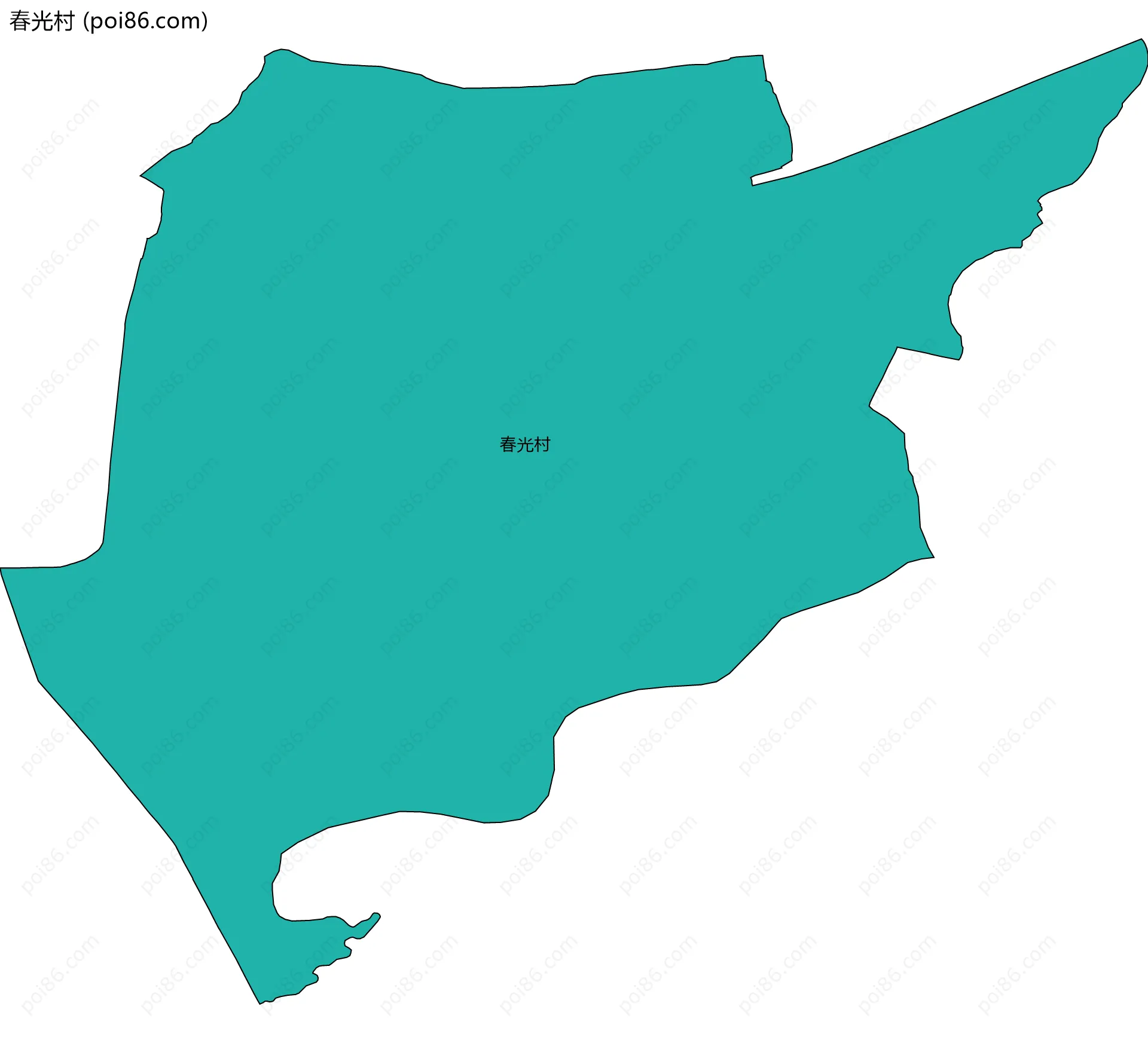 春光村边界地图