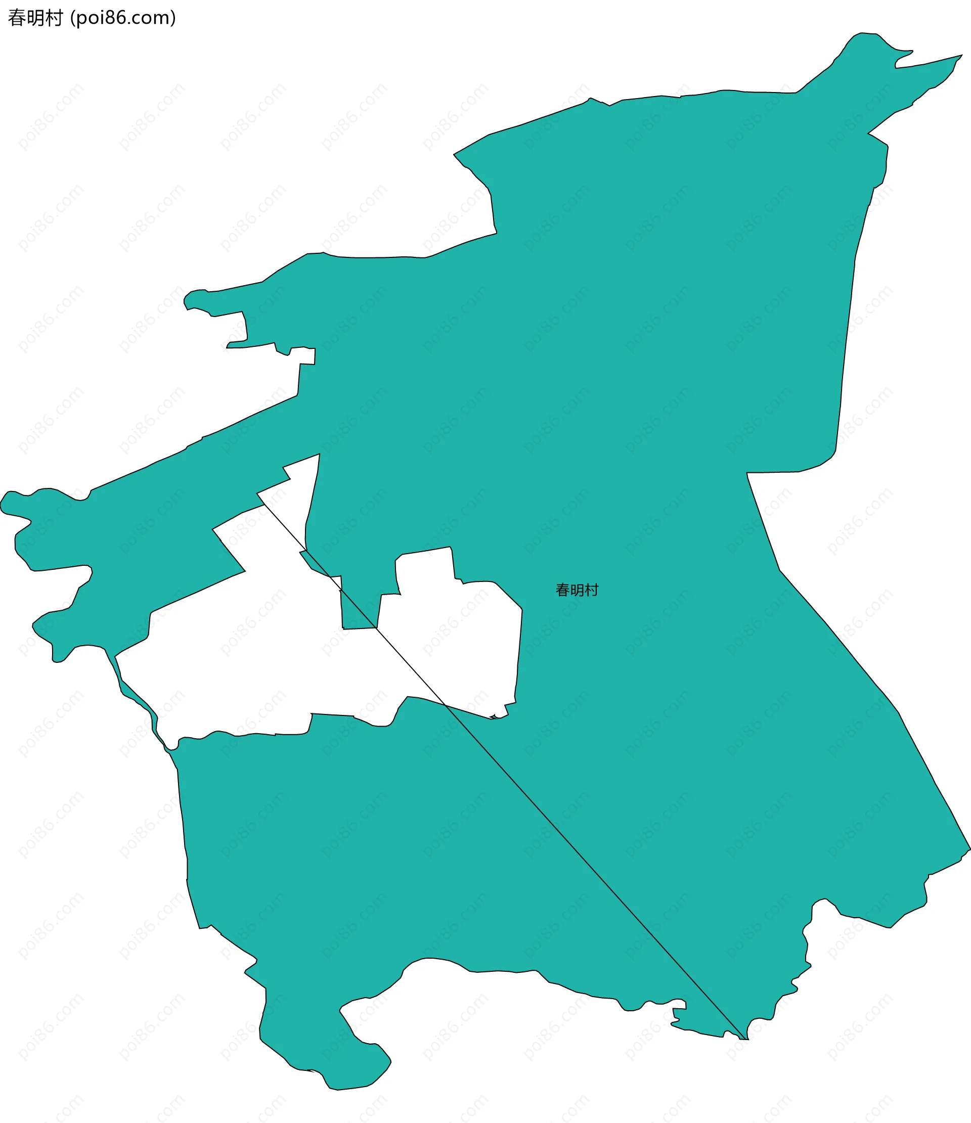 春明村边界地图