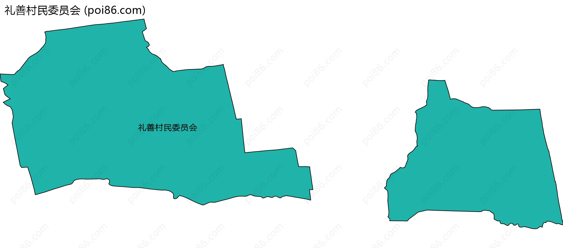 礼善村民委员会边界地图