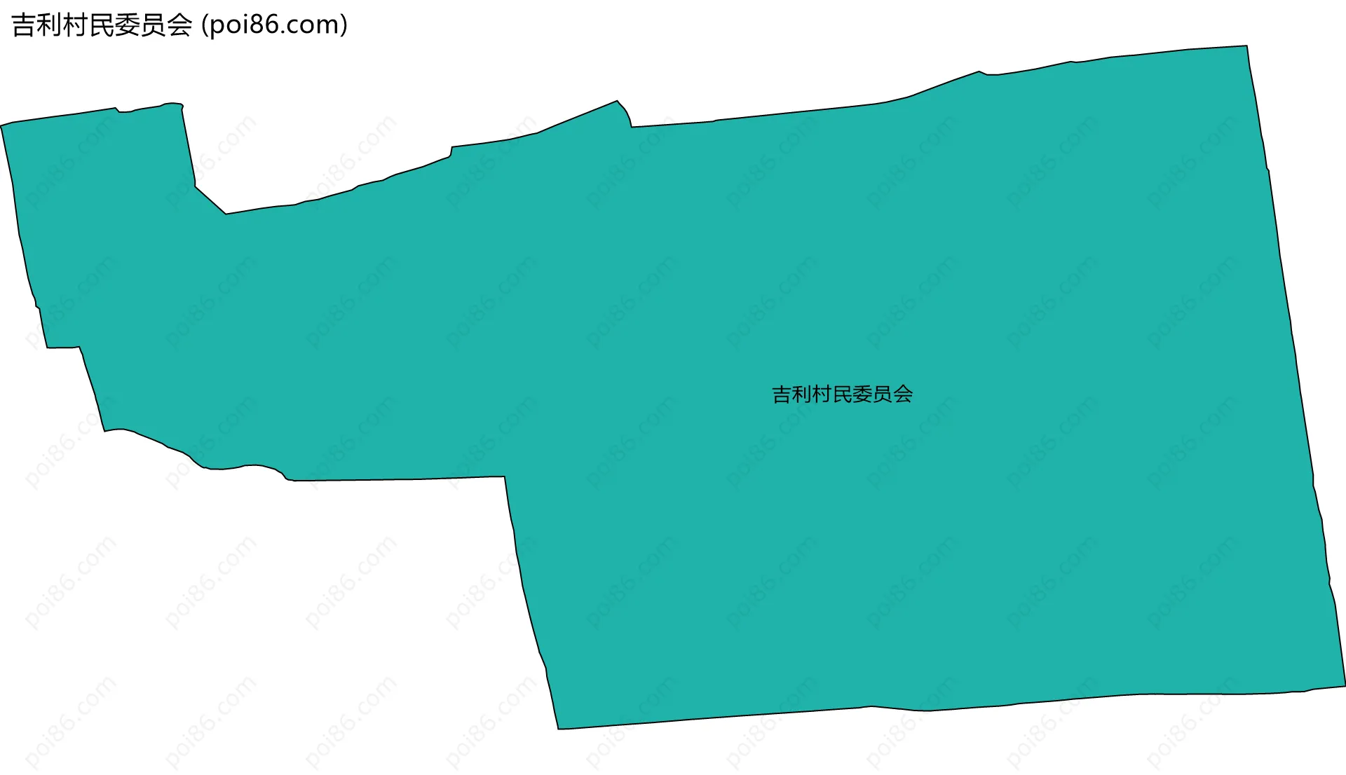 吉利村民委员会边界地图