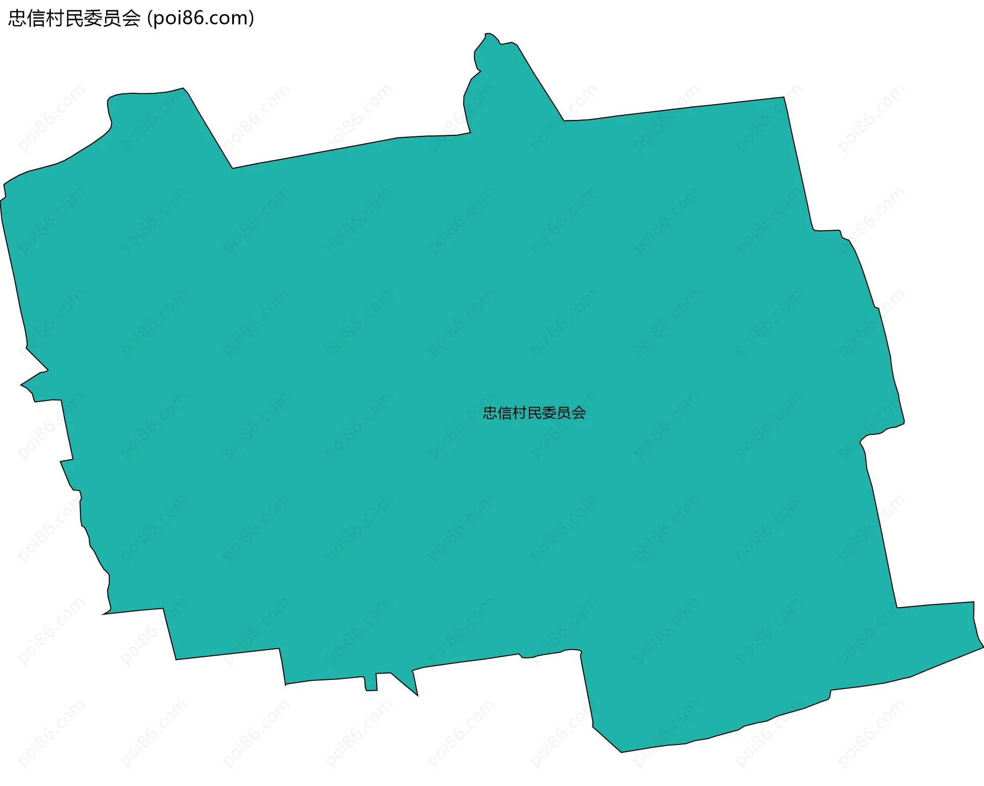 忠信村民委员会边界地图
