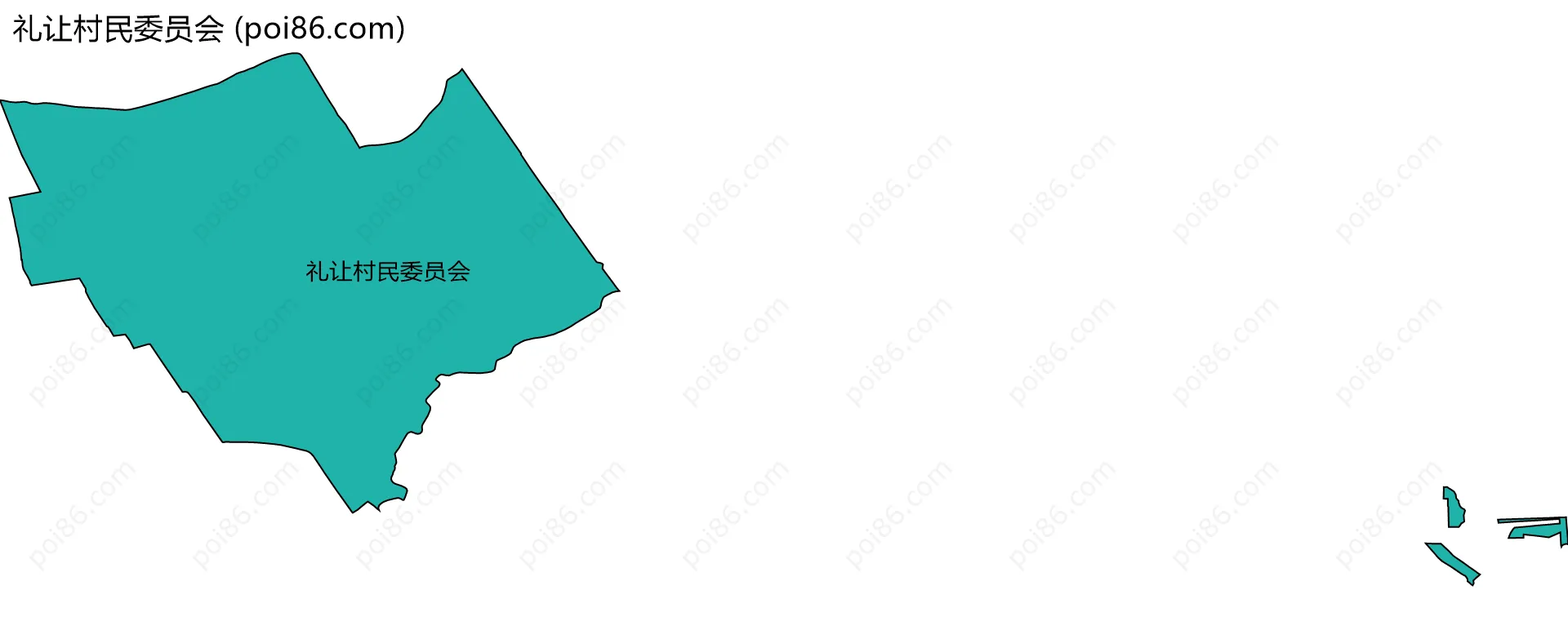 礼让村民委员会边界地图