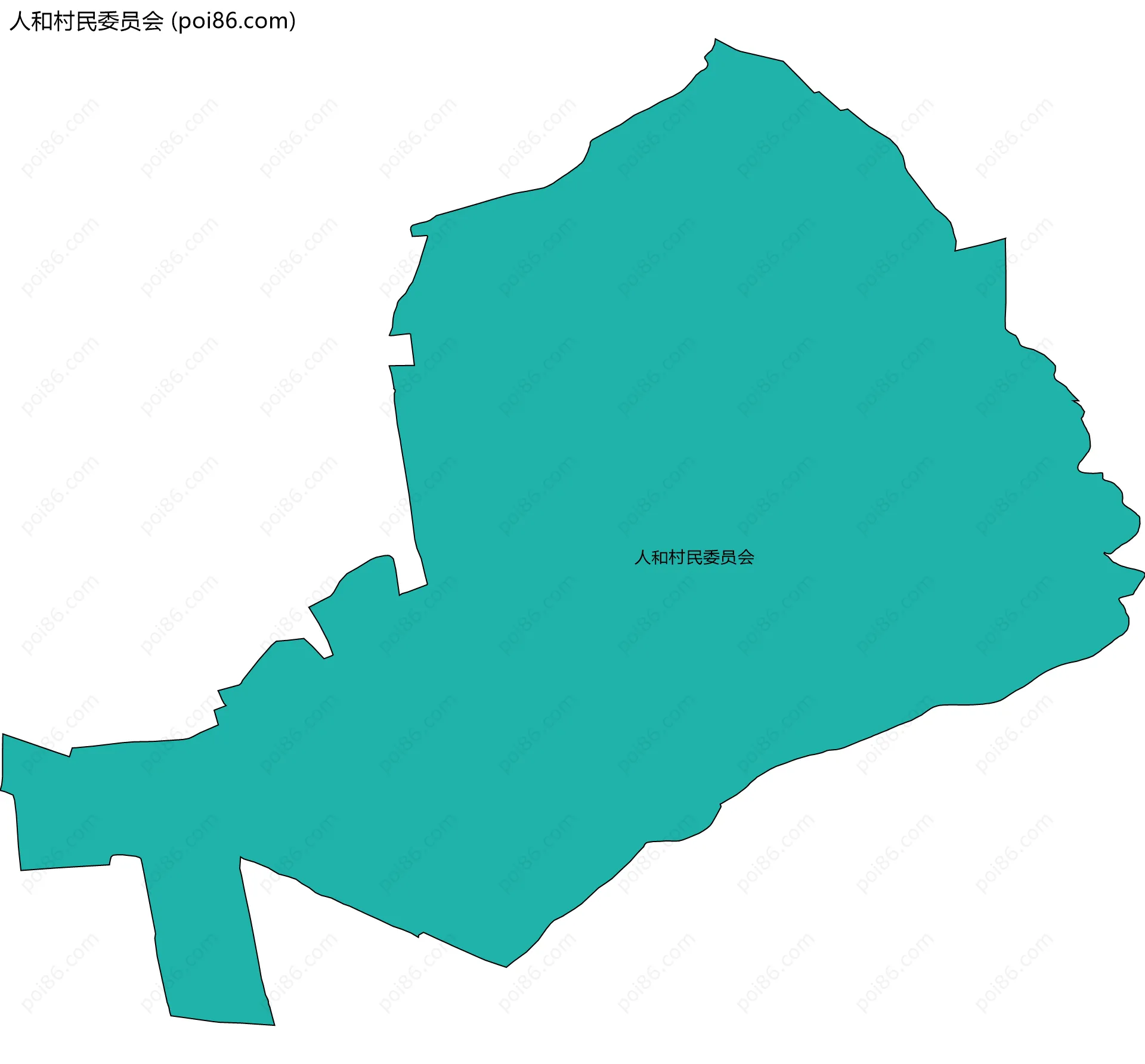 人和村民委员会边界地图