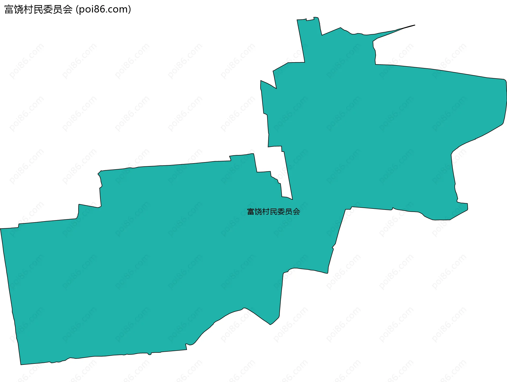 富饶村民委员会边界地图