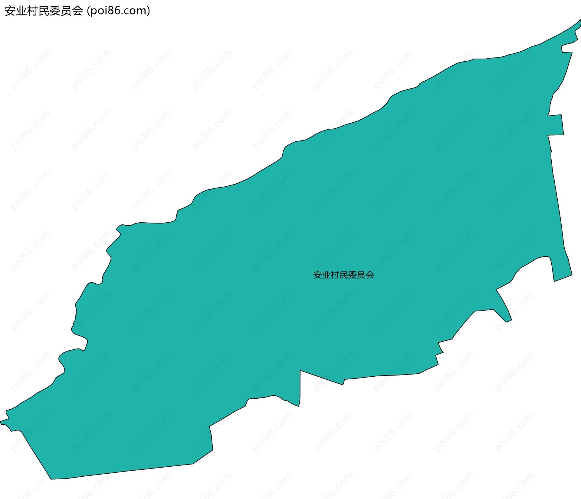 安业村民委员会边界地图
